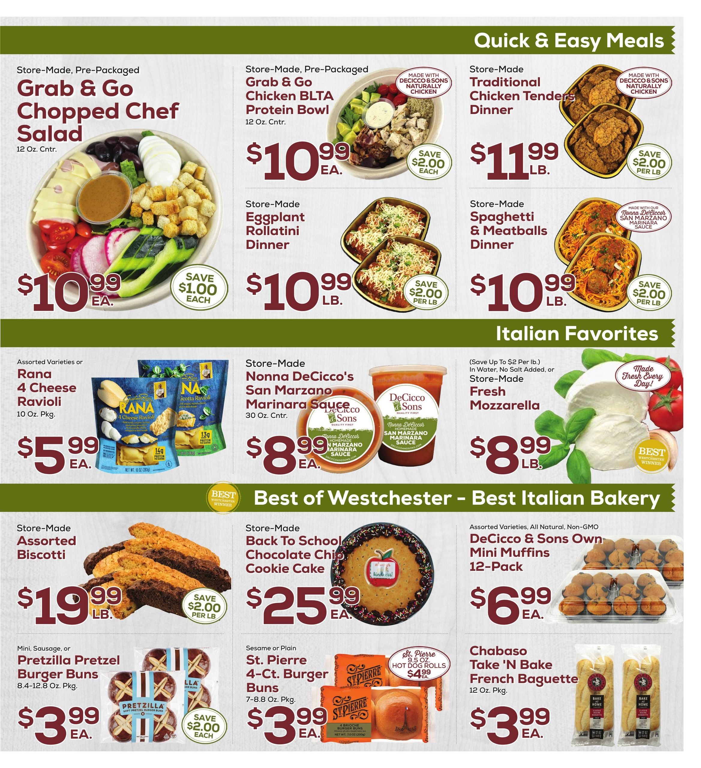 DeCicco & Sons (CT, NJ, NY) Weekly Ad August 28 - September 3, 2026
