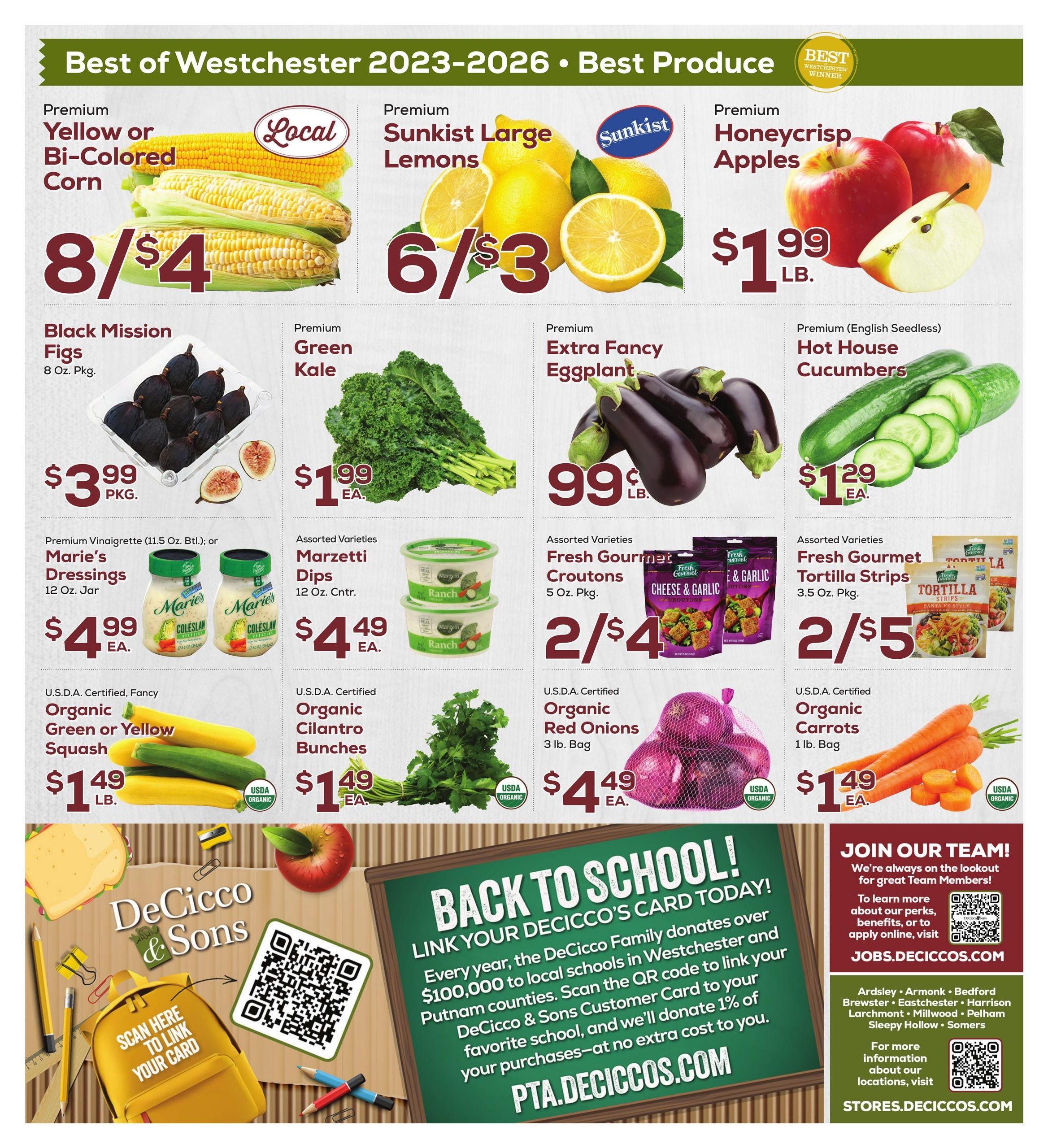 DeCicco & Sons (CT, NJ, NY) Weekly Ad August 28 - September 3, 2026