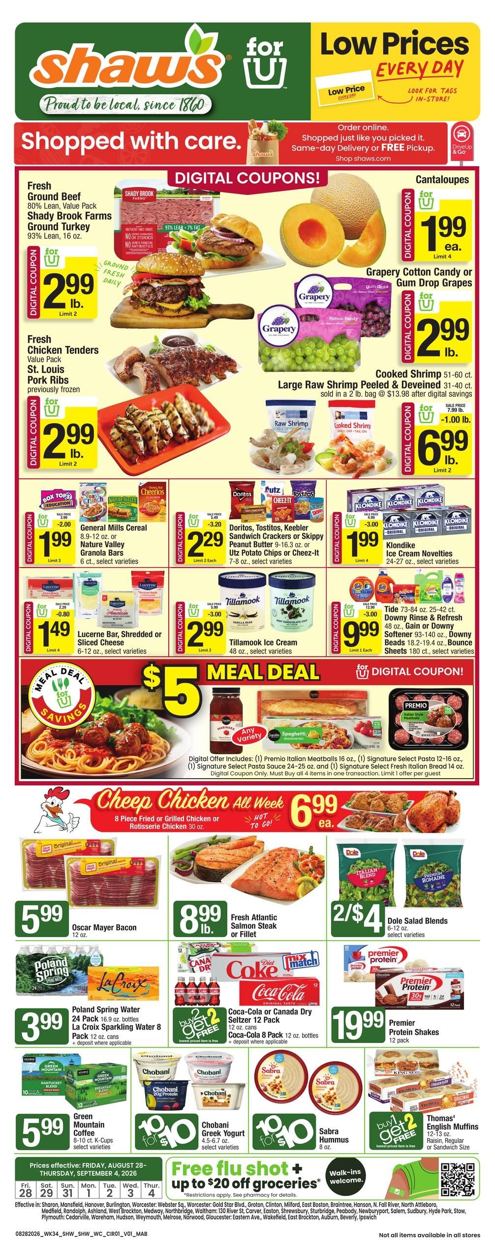 Shaw's (CT, MA) Weekly Ad August 28 - September 3, 2026