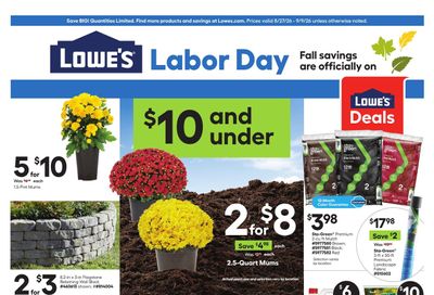 Lowe's (Birds Landing Area, CA) Weekly Ad August 27 - September 9, 2026