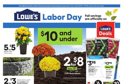 Lowe's (MA, RI) Weekly Ad August 27 - September 9, 2026