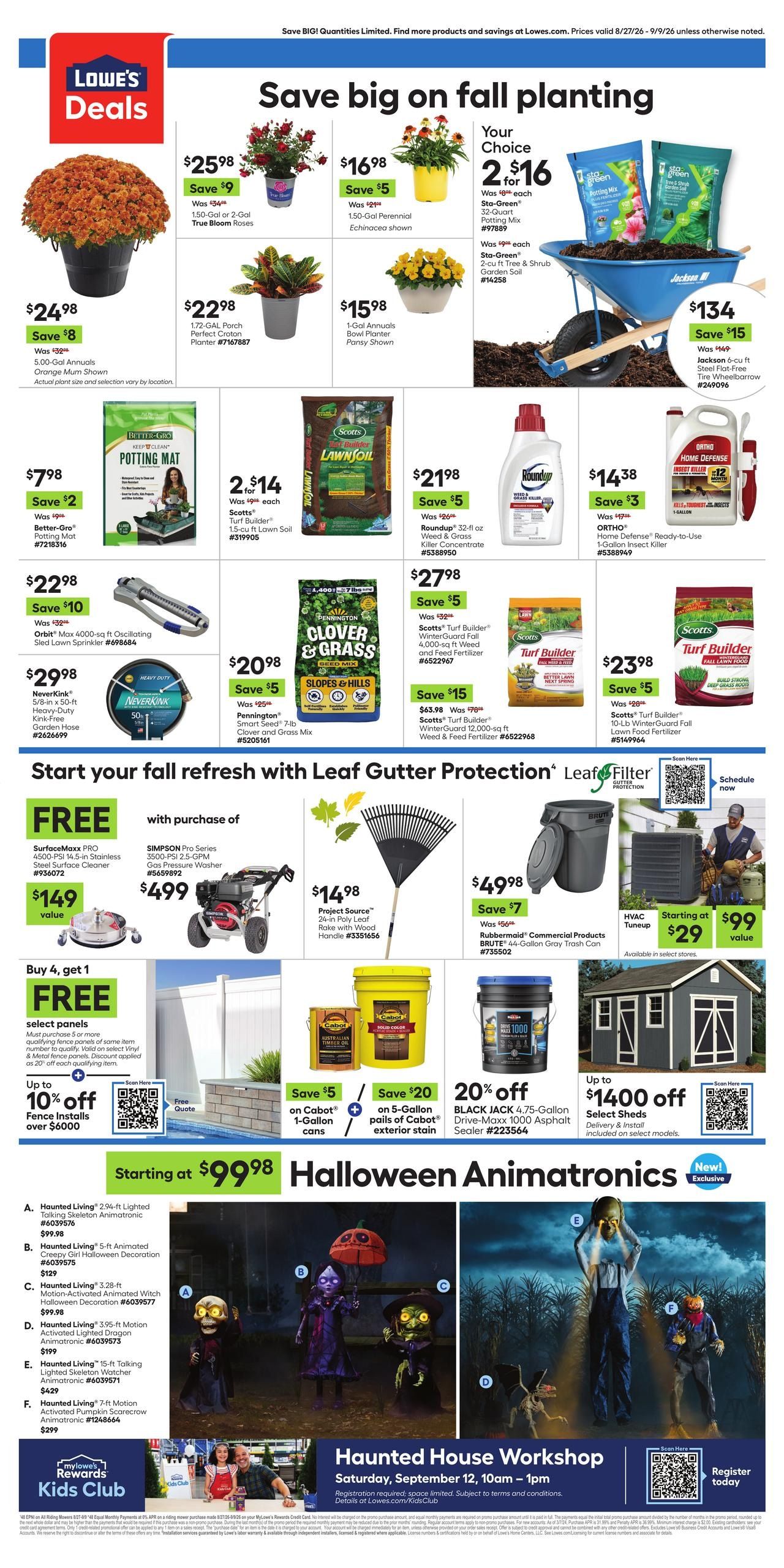 Lowe's Weekly Ad August 27 - September 9, 2026