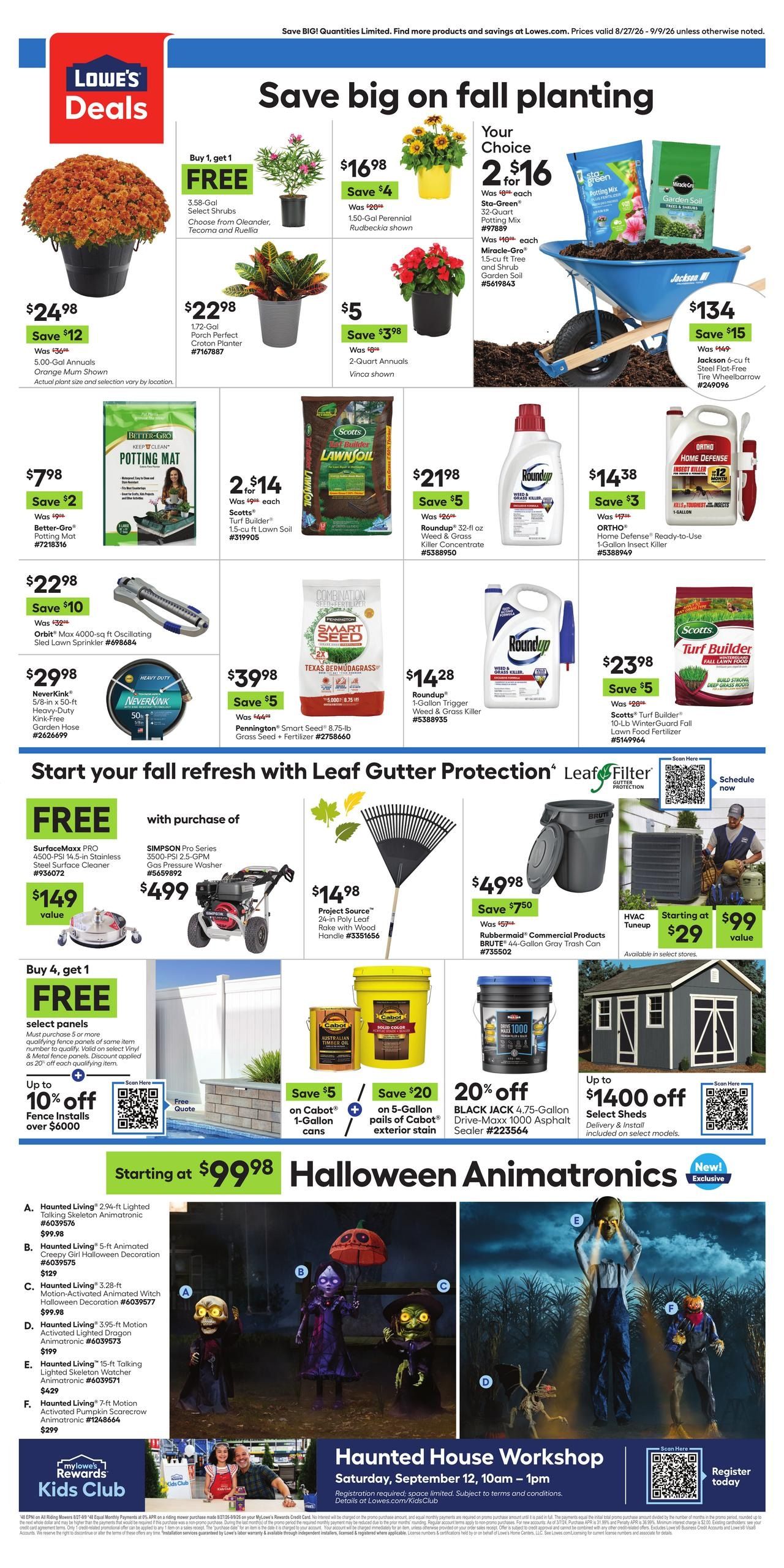 Lowe's Weekly Ad August 27 - September 9, 2026