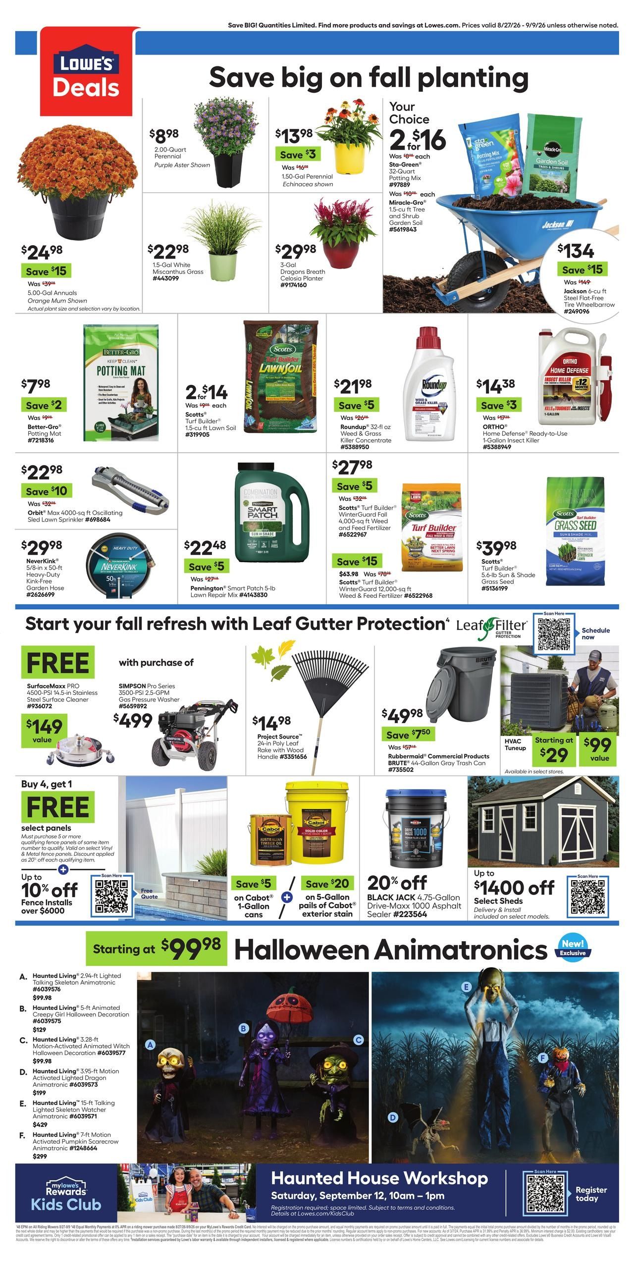 Lowe's (Fort Wayne–New Haven Area, IN–OH) Weekly Ad August 27 - September 9, 2026
