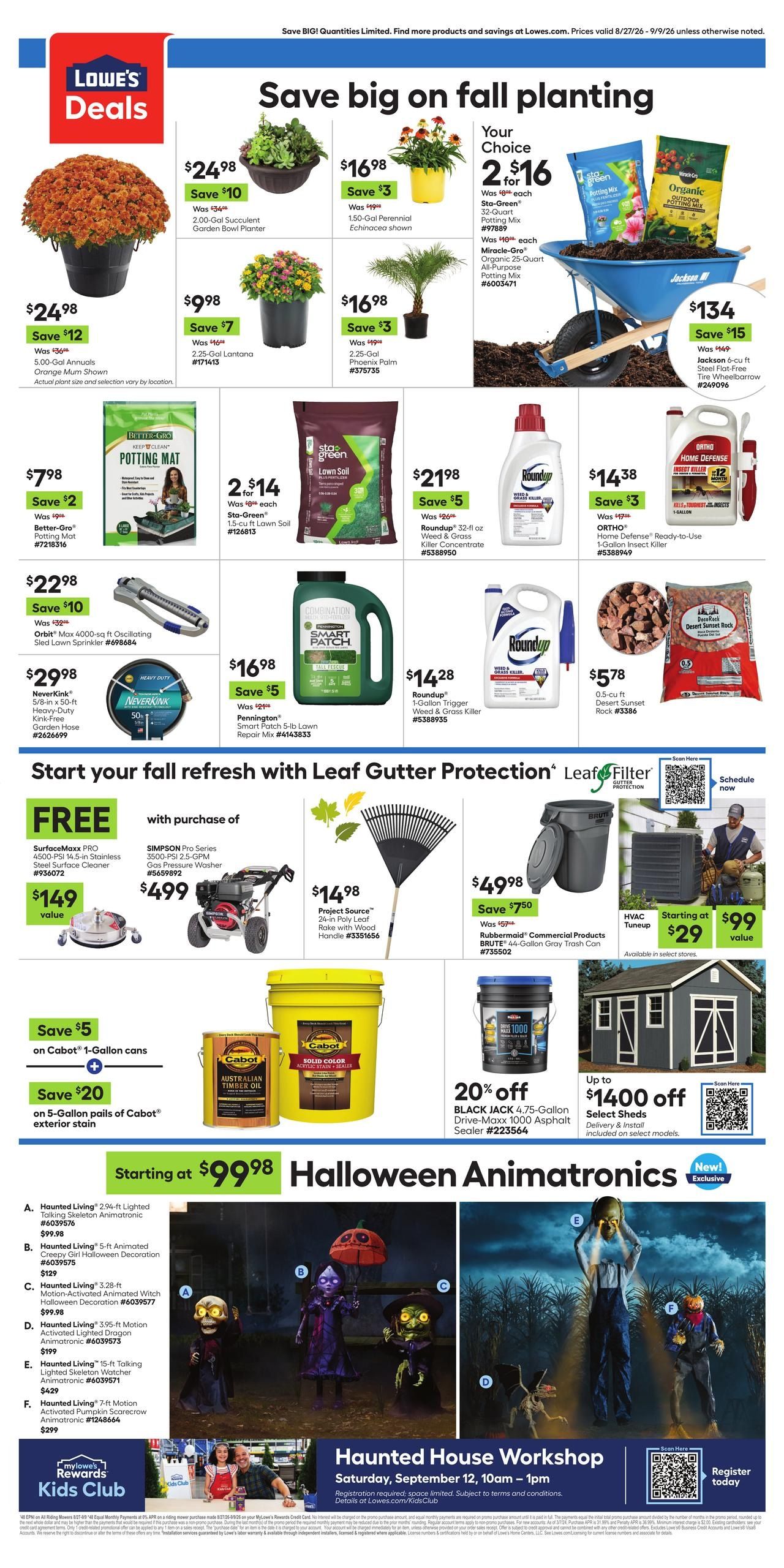 Lowe's (Jean–Las Vegas Area, AZ–NV) Weekly Ad August 27 - September 9, 2026