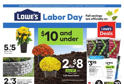 Lowe's (New York–Kearny Area, NJ–NY) Weekly Ad August 27 - September 9, 2026