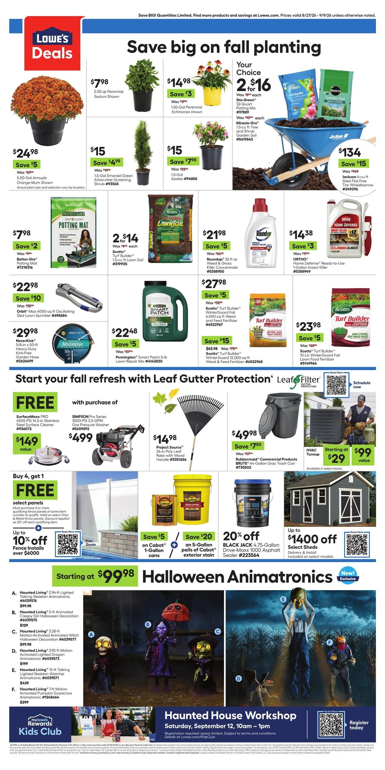 Lowe's (New York–Kearny Area, NJ–NY) Weekly Ad August 27 - September 9, 2026