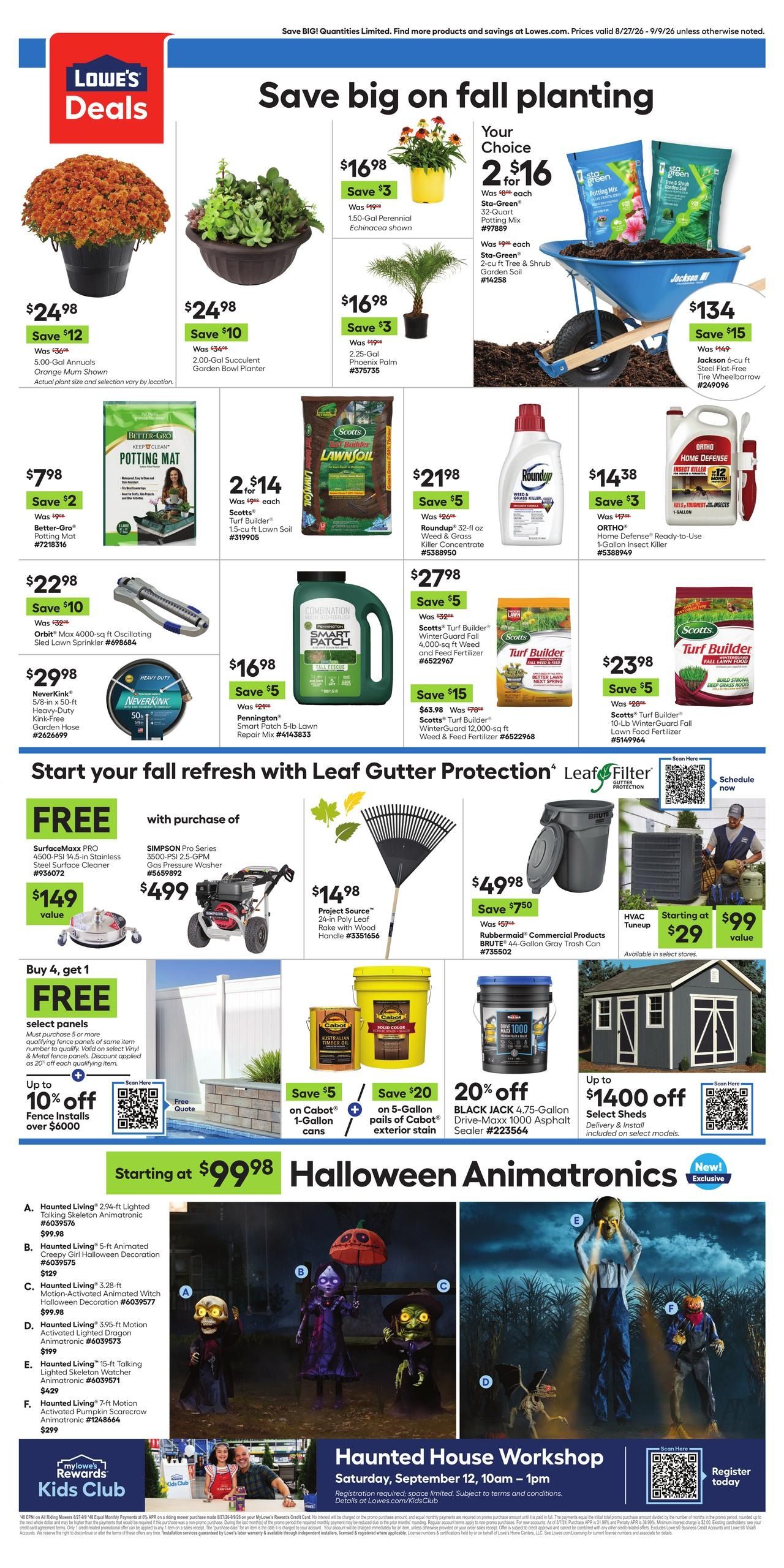 Lowe's Weekly Ad August 27 - September 9, 2026