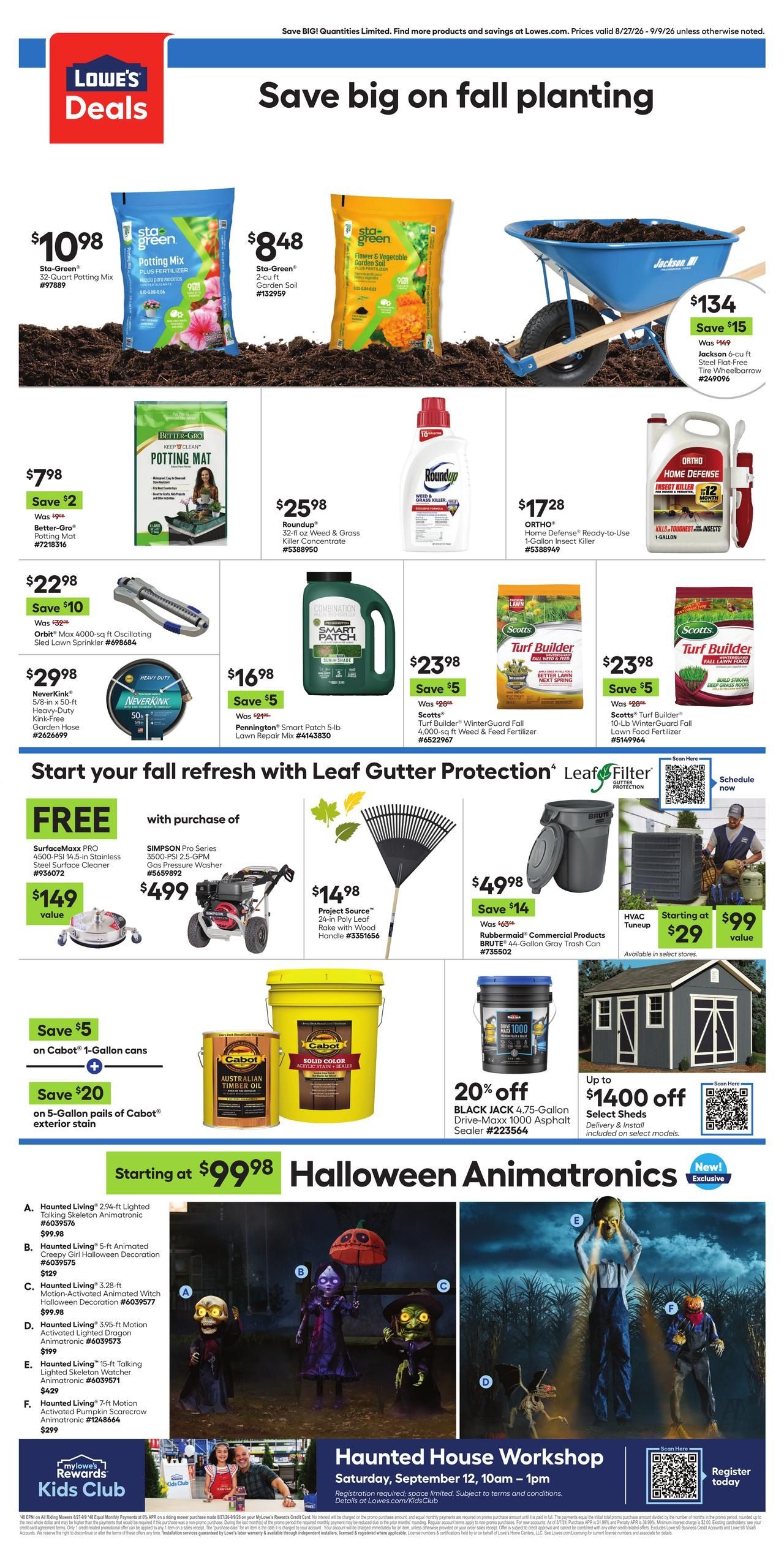 Lowe's Weekly Ad August 27 - September 9, 2026