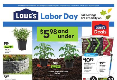 Lowe's Weekly Ad August 27 - September 9, 2026