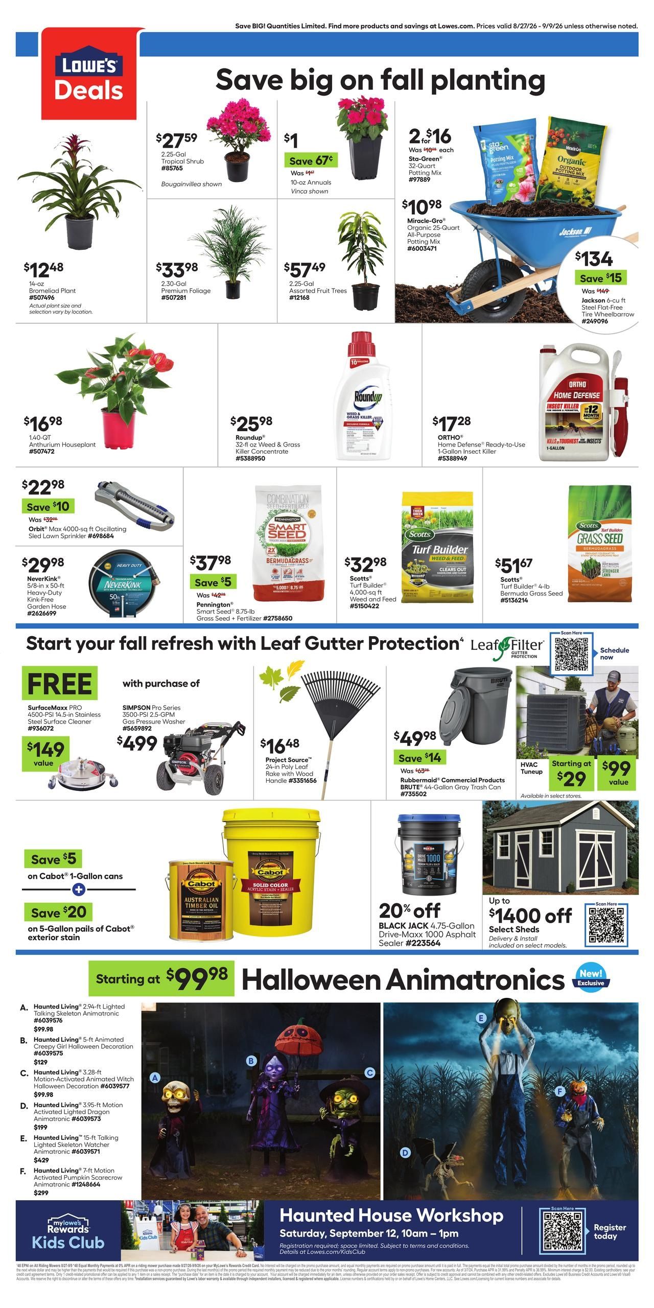 Lowe's Weekly Ad August 27 - September 9, 2026