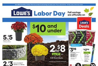Lowe's (Michigan City Area, MS) Weekly Ad August 27 - September 9, 2026