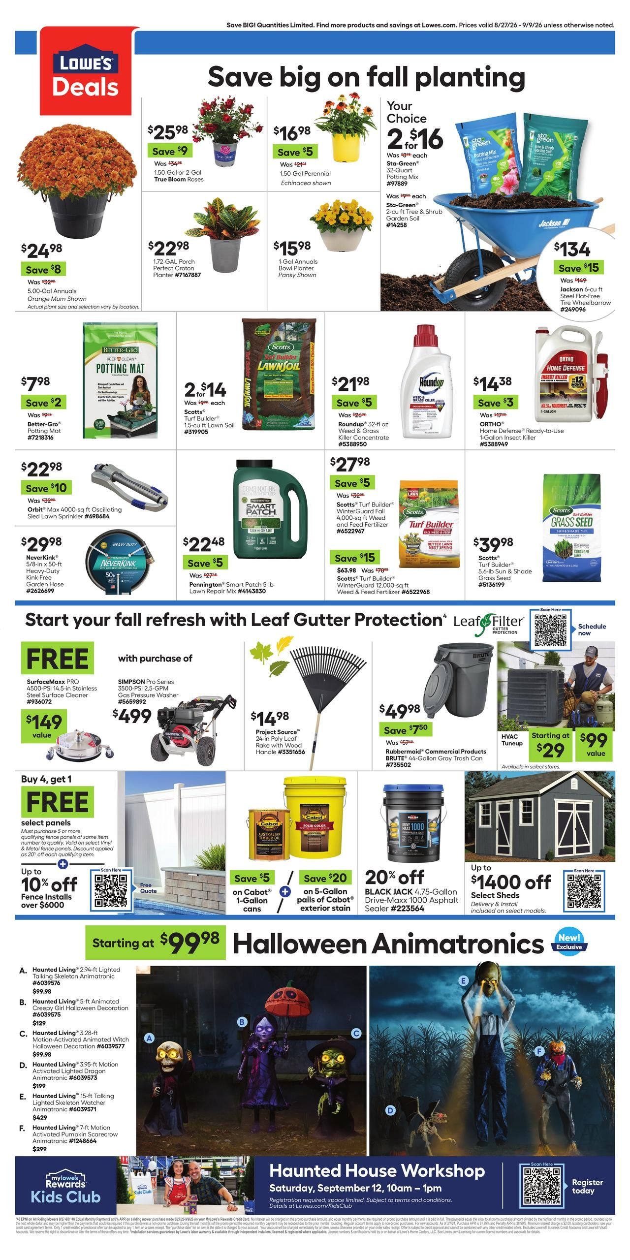 Lowe's (ID, MT, OR, WA) Weekly Ad August 27 - September 9, 2026