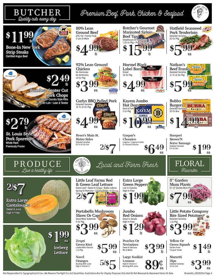 Brackett's Market Weekly Ad August 28 - September 3, 2026