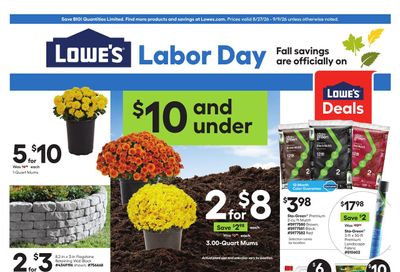 Lowe's Weekly Ad August 27 - September 9, 2026