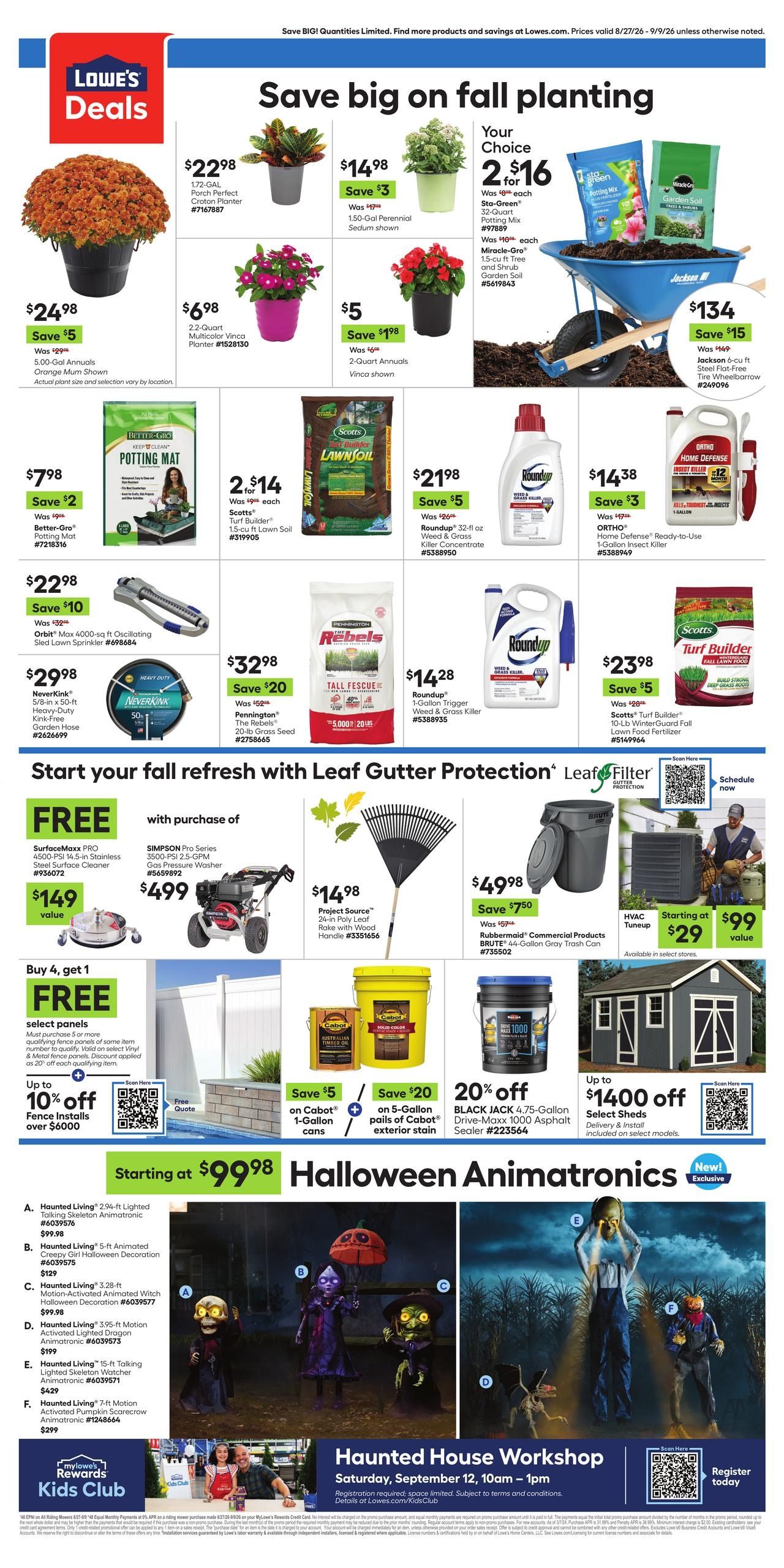Lowe's Weekly Ad August 27 - September 9, 2026