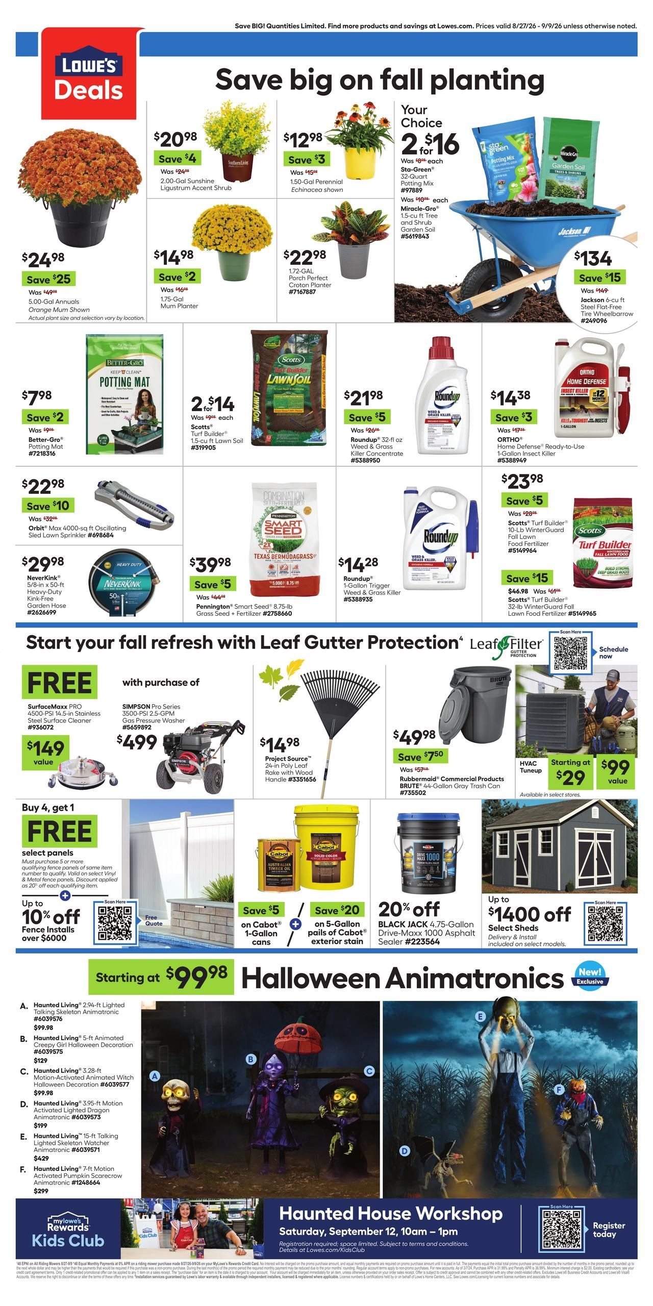 Lowe's Weekly Ad August 27 - September 9, 2026