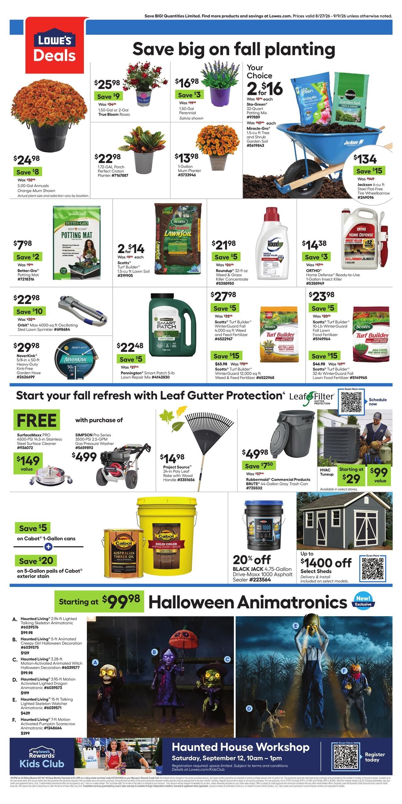 Lowe's Weekly Ad August 27 - September 9, 2026