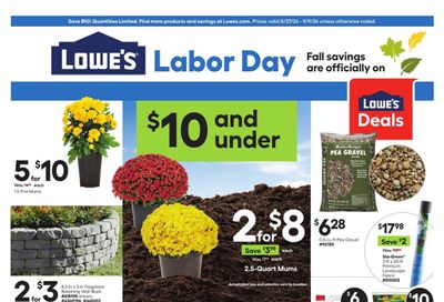 Lowe's Weekly Ad August 27 - September 9, 2026