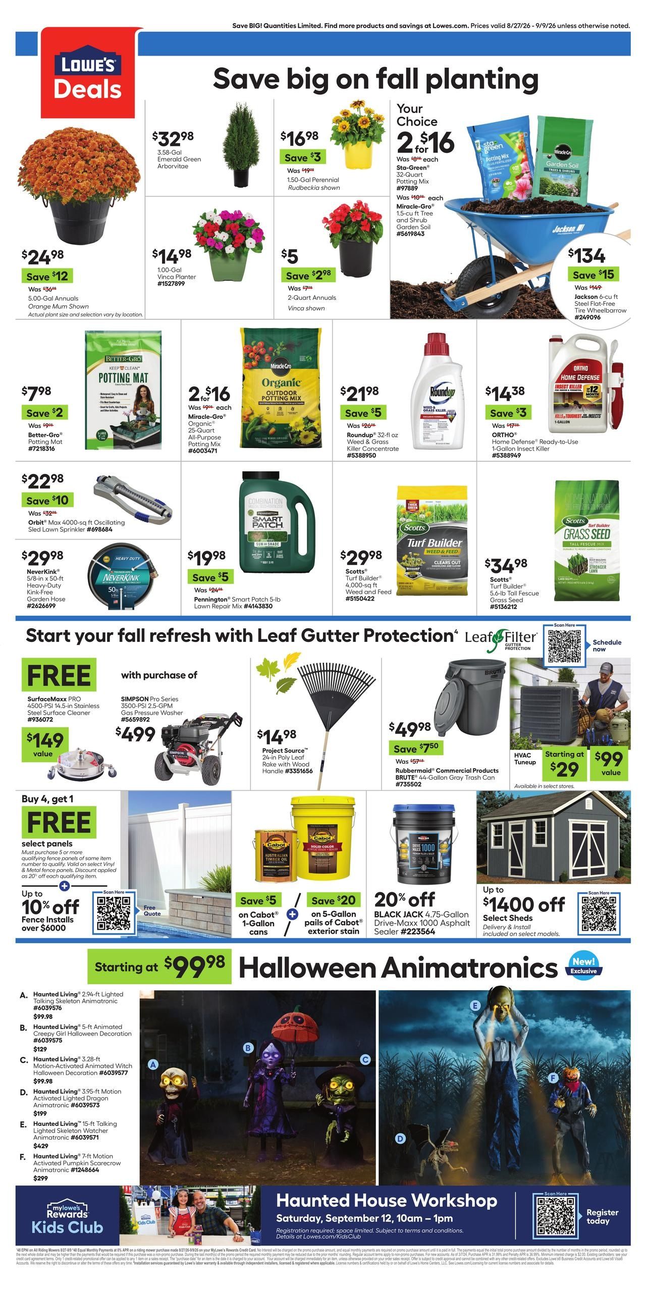 Lowe's (Flagstaff Area, AZ) Weekly Ad August 27 - September 9, 2026