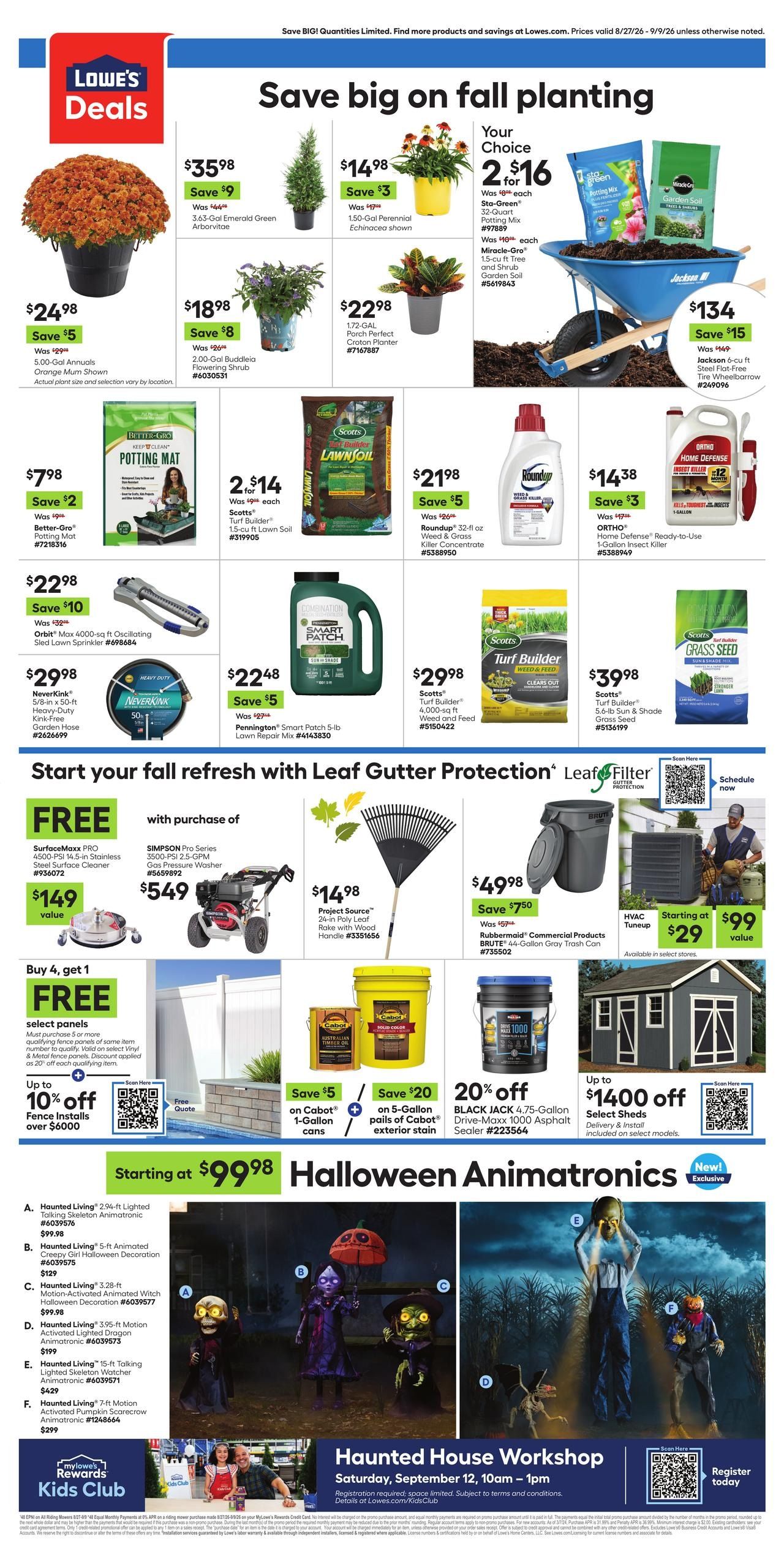 Lowe's (IL, KS, MO) Weekly Ad August 27 - September 9, 2026