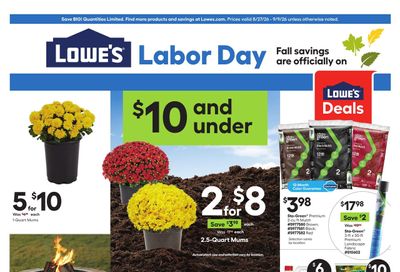 Lowe's Weekly Ad August 27 - September 9, 2026