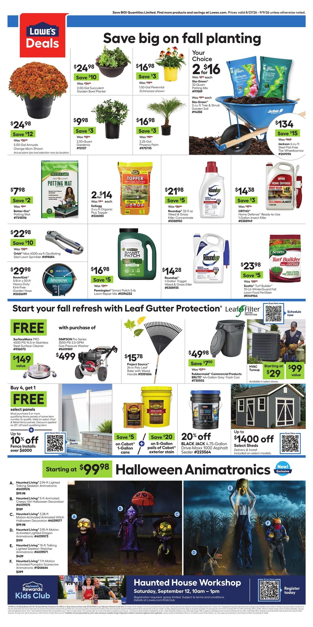Lowe's Weekly Ad August 27 - September 9, 2026