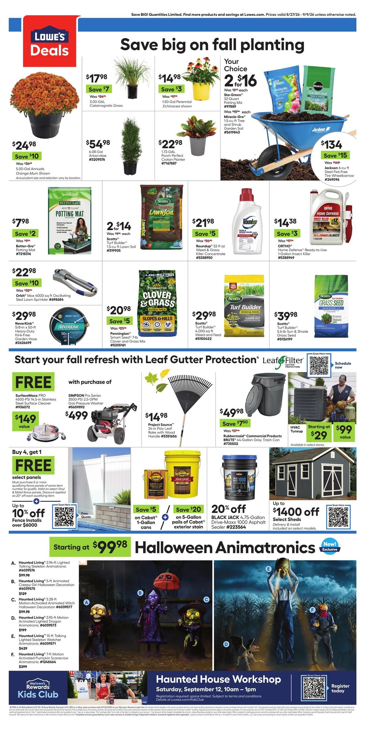 Lowe's Weekly Ad August 27 - September 9, 2026