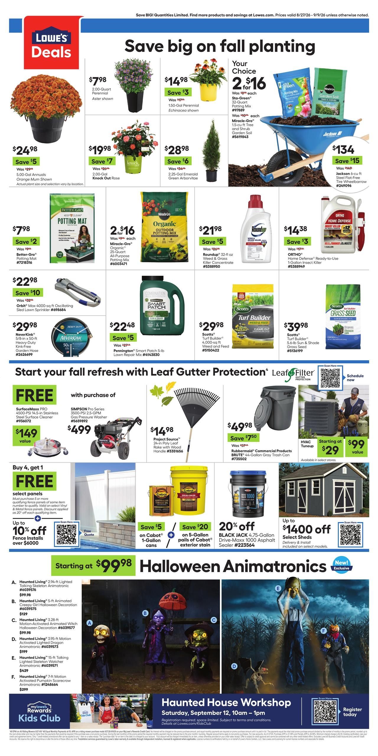 Lowe's Weekly Ad August 27 - September 9, 2026