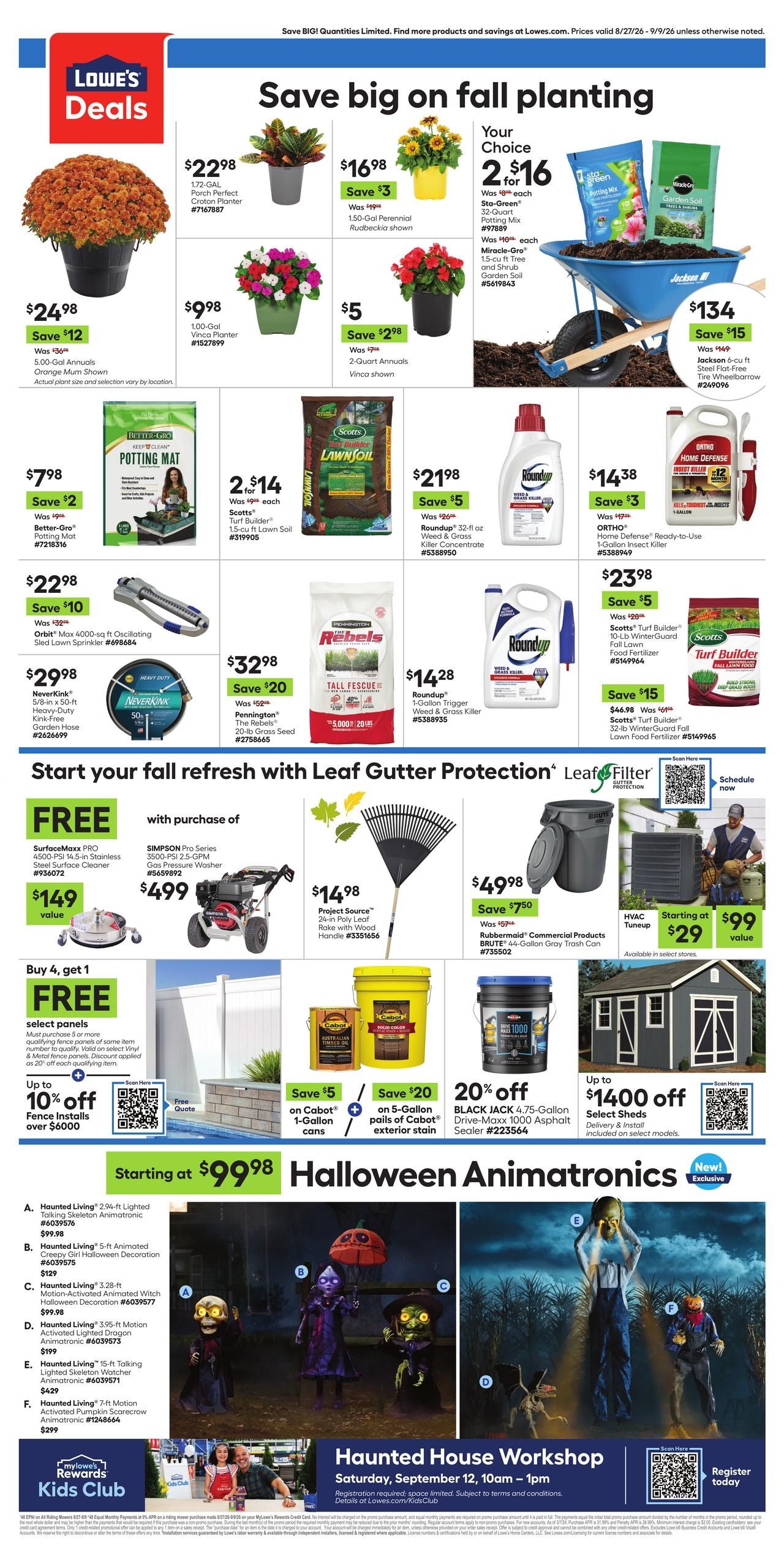 Lowe's (Kermit Area, TX) Weekly Ad August 27 - September 9, 2026