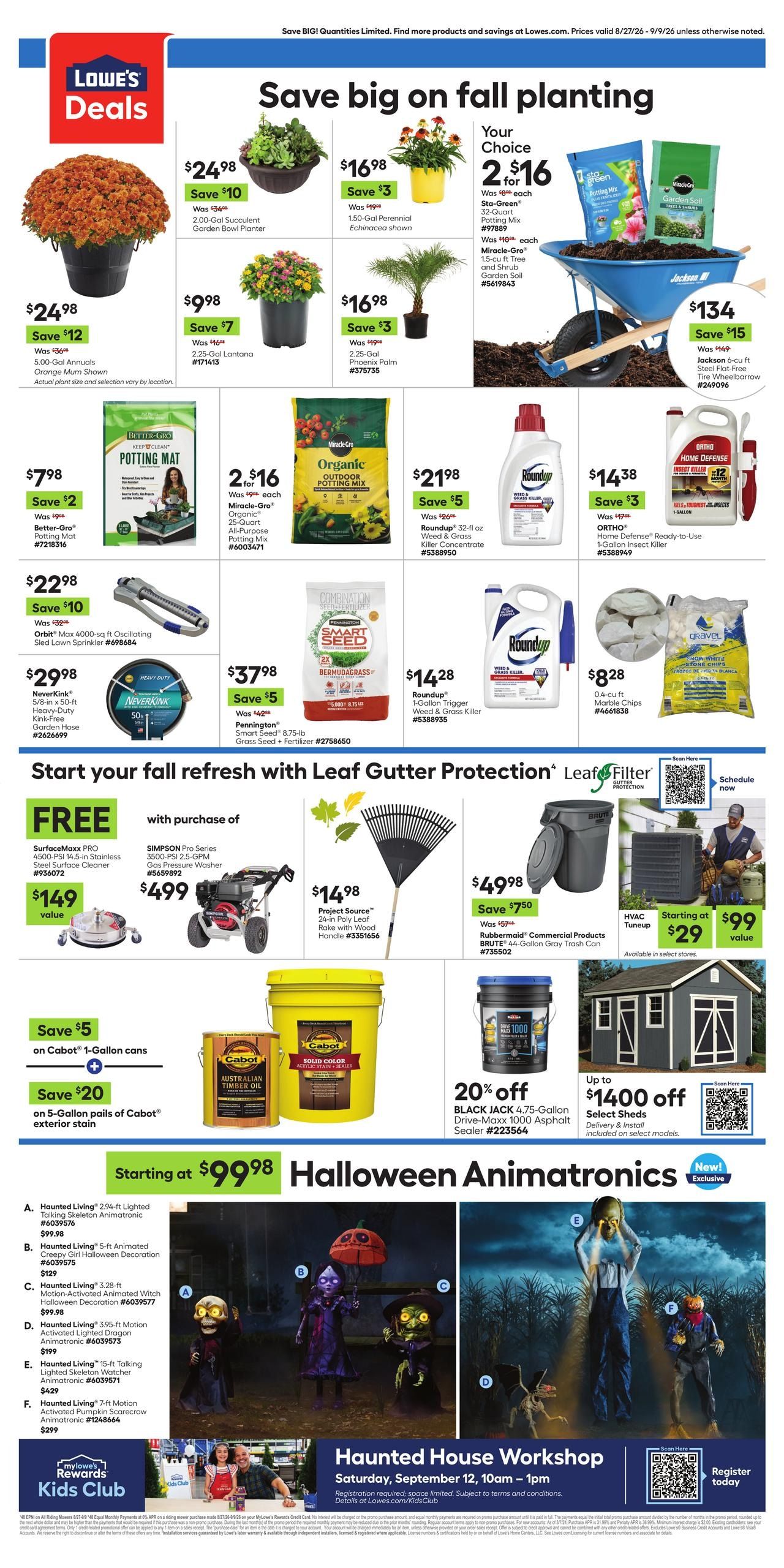Lowe's Weekly Ad August 27 - September 9, 2026
