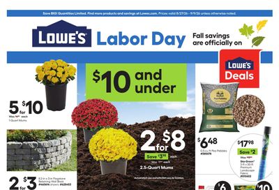 Lowe's (AZ, NV, UT) Weekly Ad August 27 - September 9, 2026