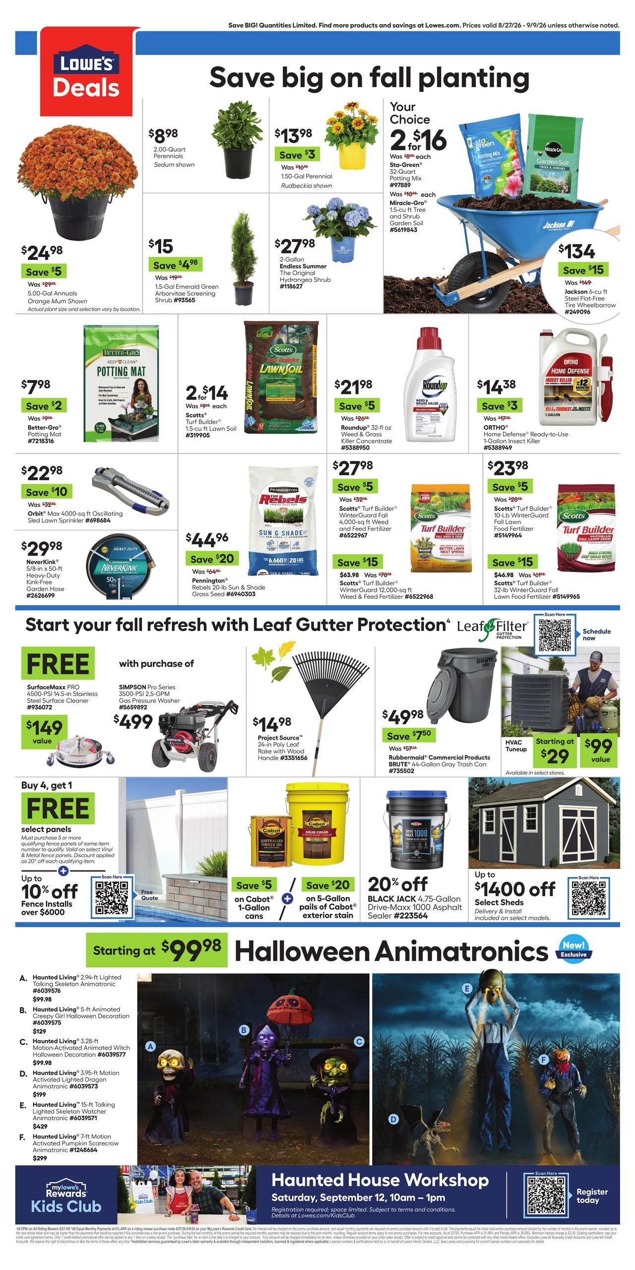 Lowe's (Smallwood Area, NY) Weekly Ad August 27 - September 9, 2026