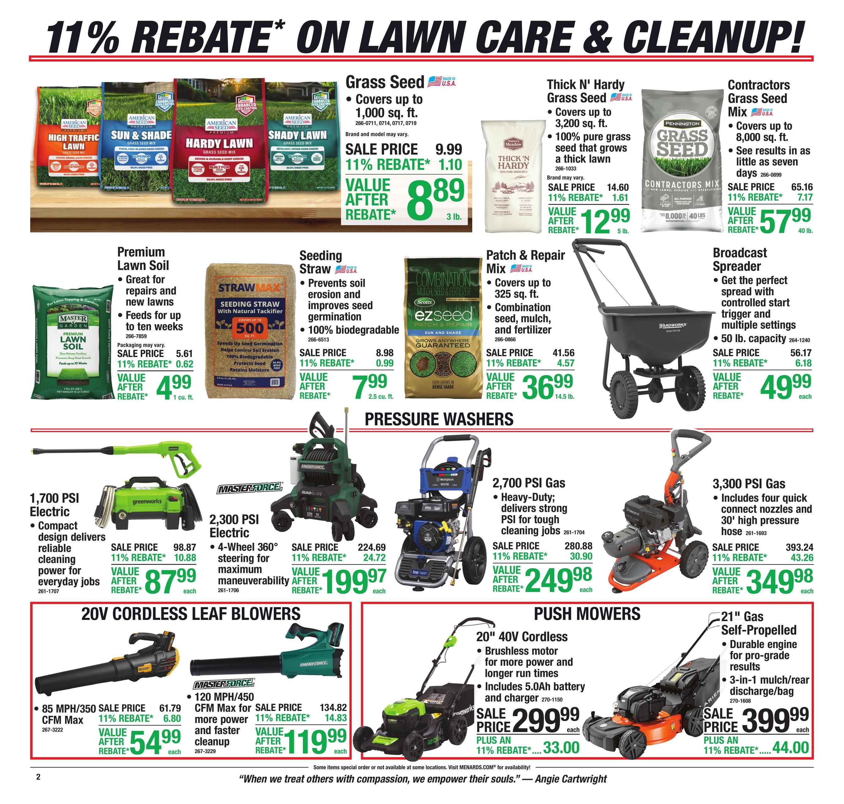 Menards (OH, PA, WV) 11% Rebate Sale Weekly Ad August 27 - September 7, 2026