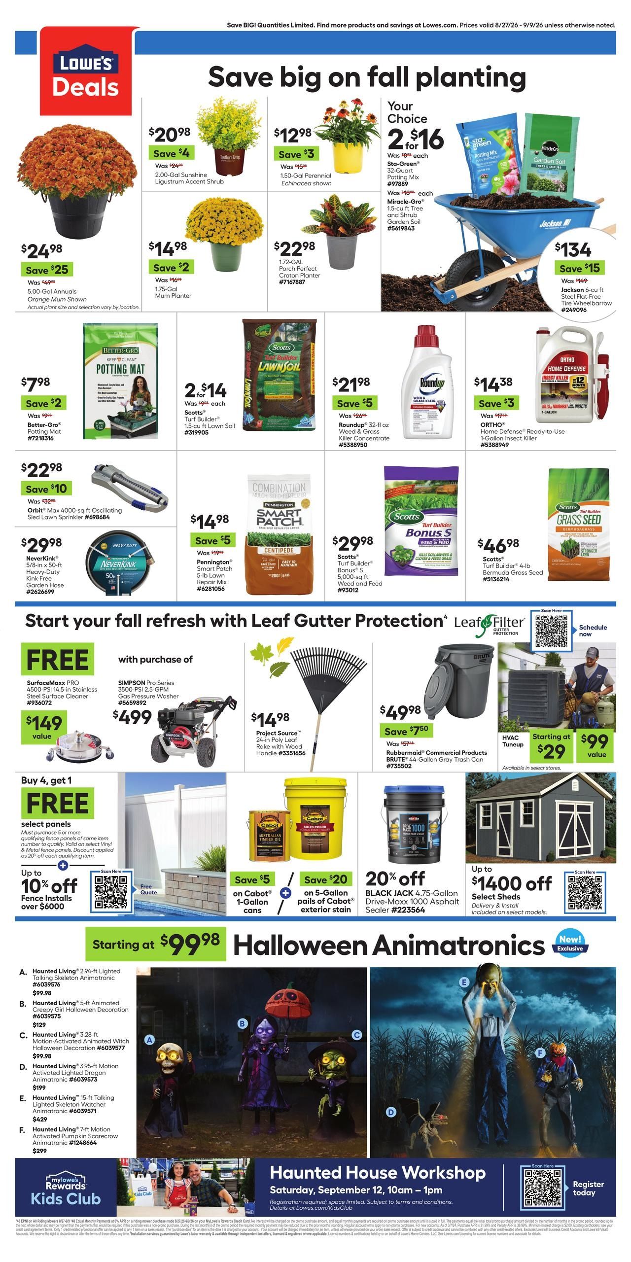 Lowe's Weekly Ad August 27 - September 9, 2026