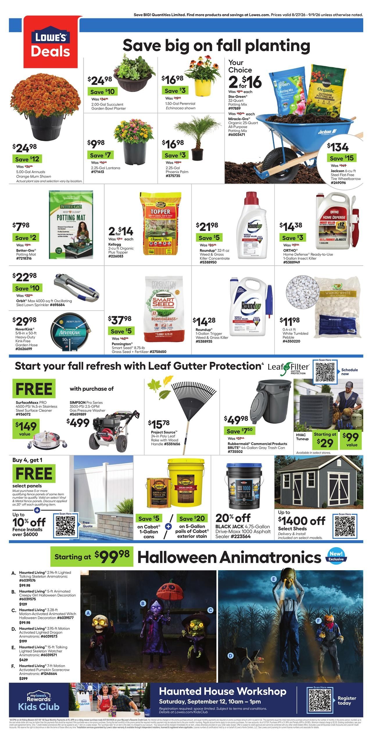 Lowe's (Calipatria Area, CA) Weekly Ad August 27 - September 9, 2026