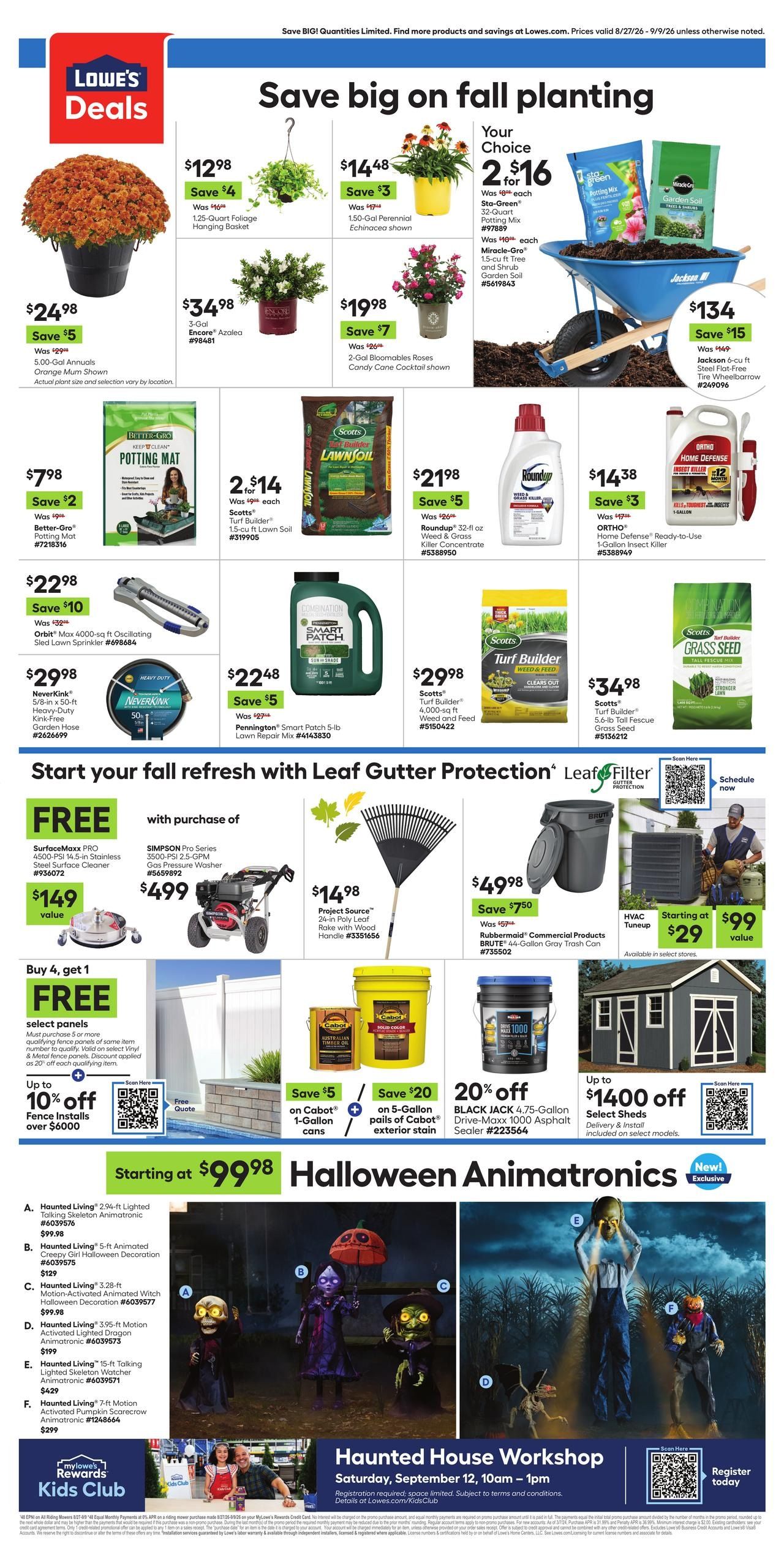 Lowe's (Metropolis–Paducah Area, IL–KY) Weekly Ad August 27 - September 9, 2026