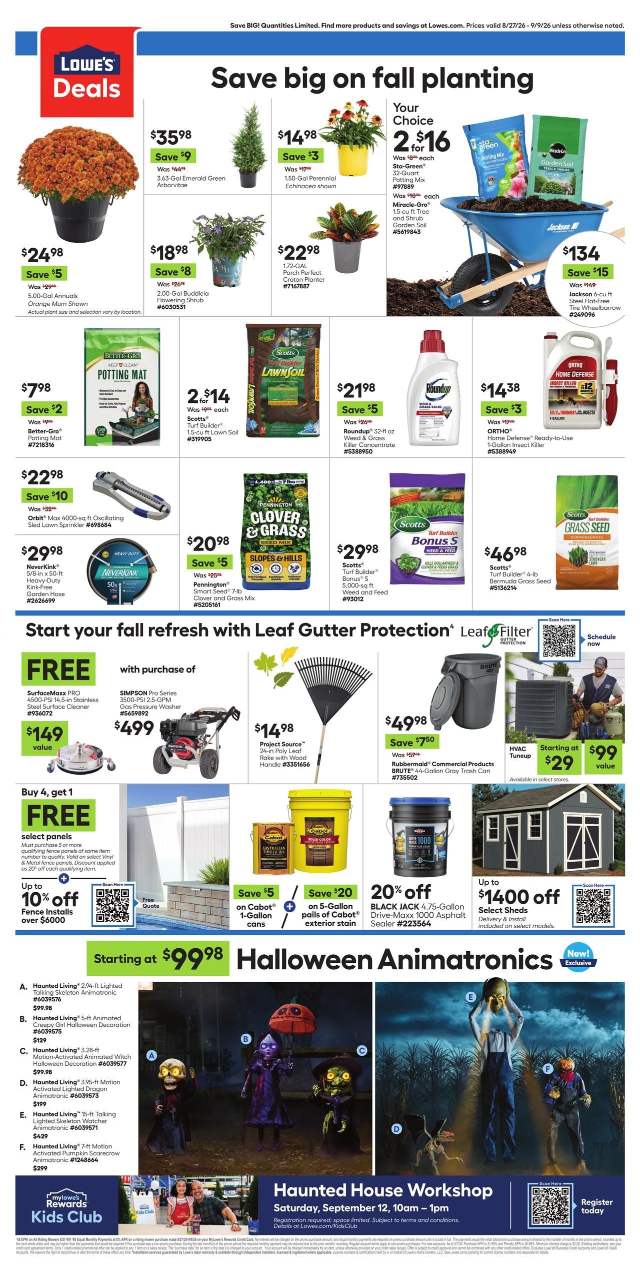 Lowe's Weekly Ad August 27 - September 9, 2026