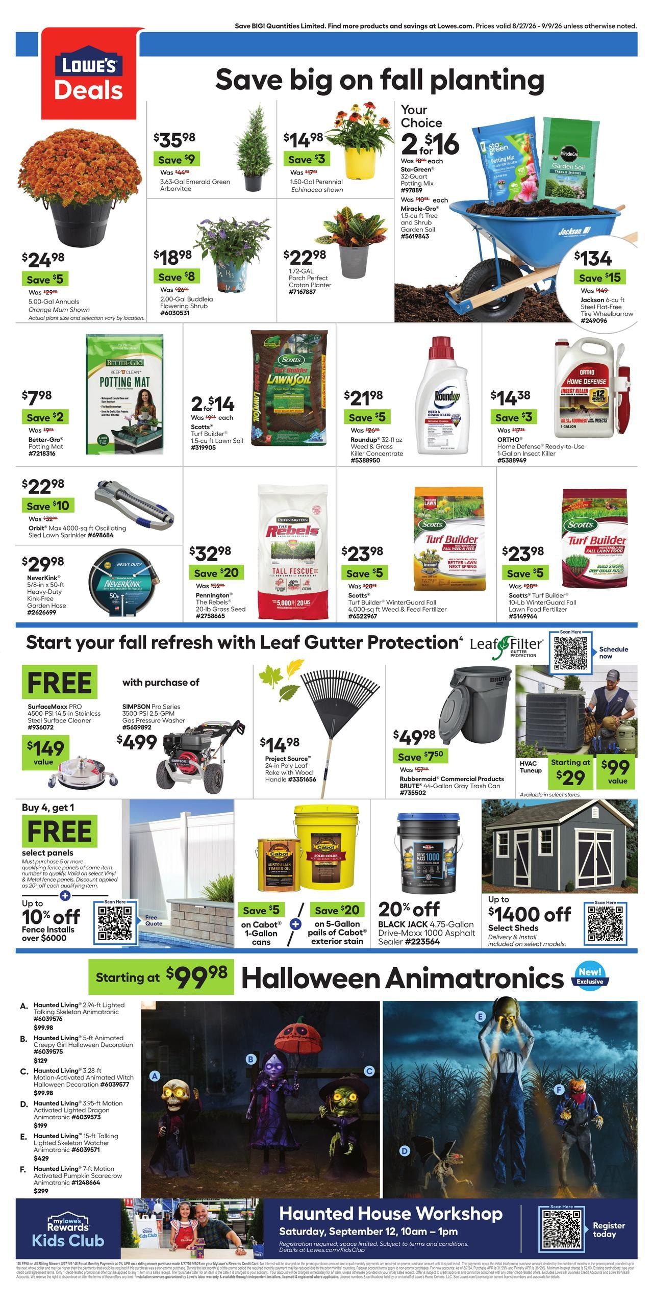 Lowe's Weekly Ad August 27 - September 9, 2026