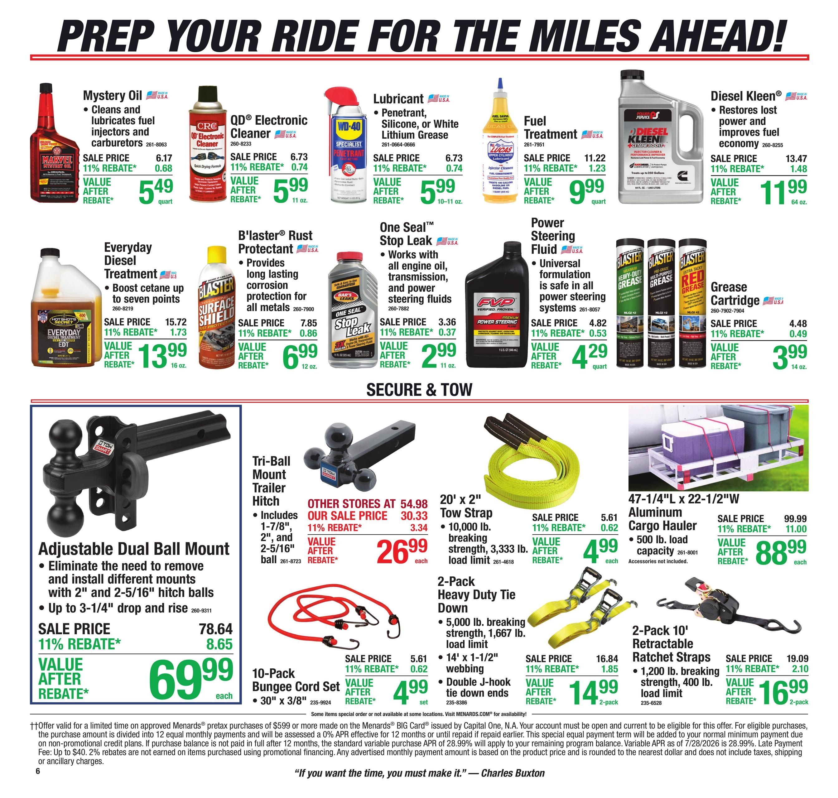 Menards (Osceola Area, NE) 11% Rebate Sale Weekly Ad August 27 - September 7, 2026