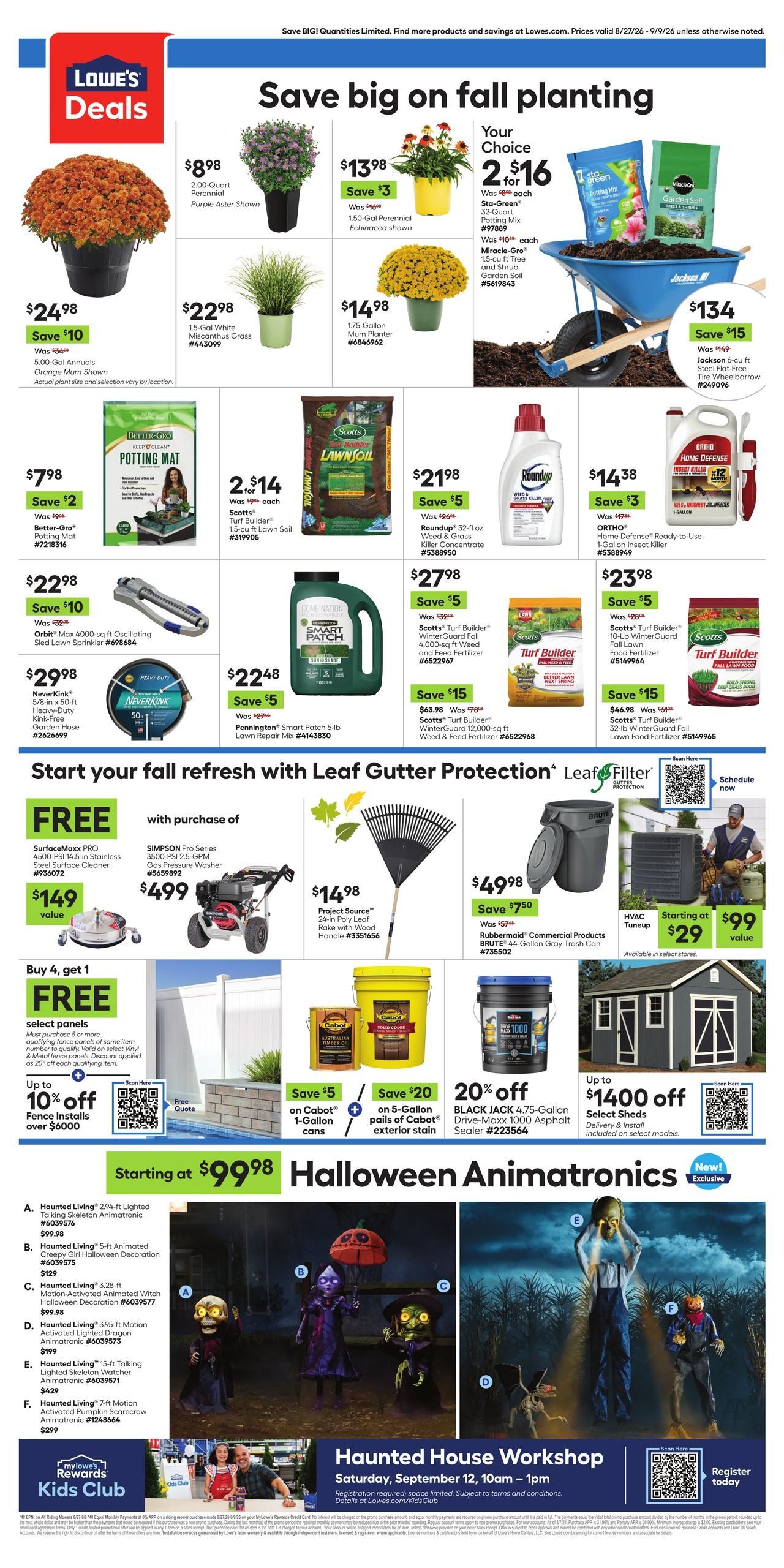 Lowe's Weekly Ad August 27 - September 9, 2026