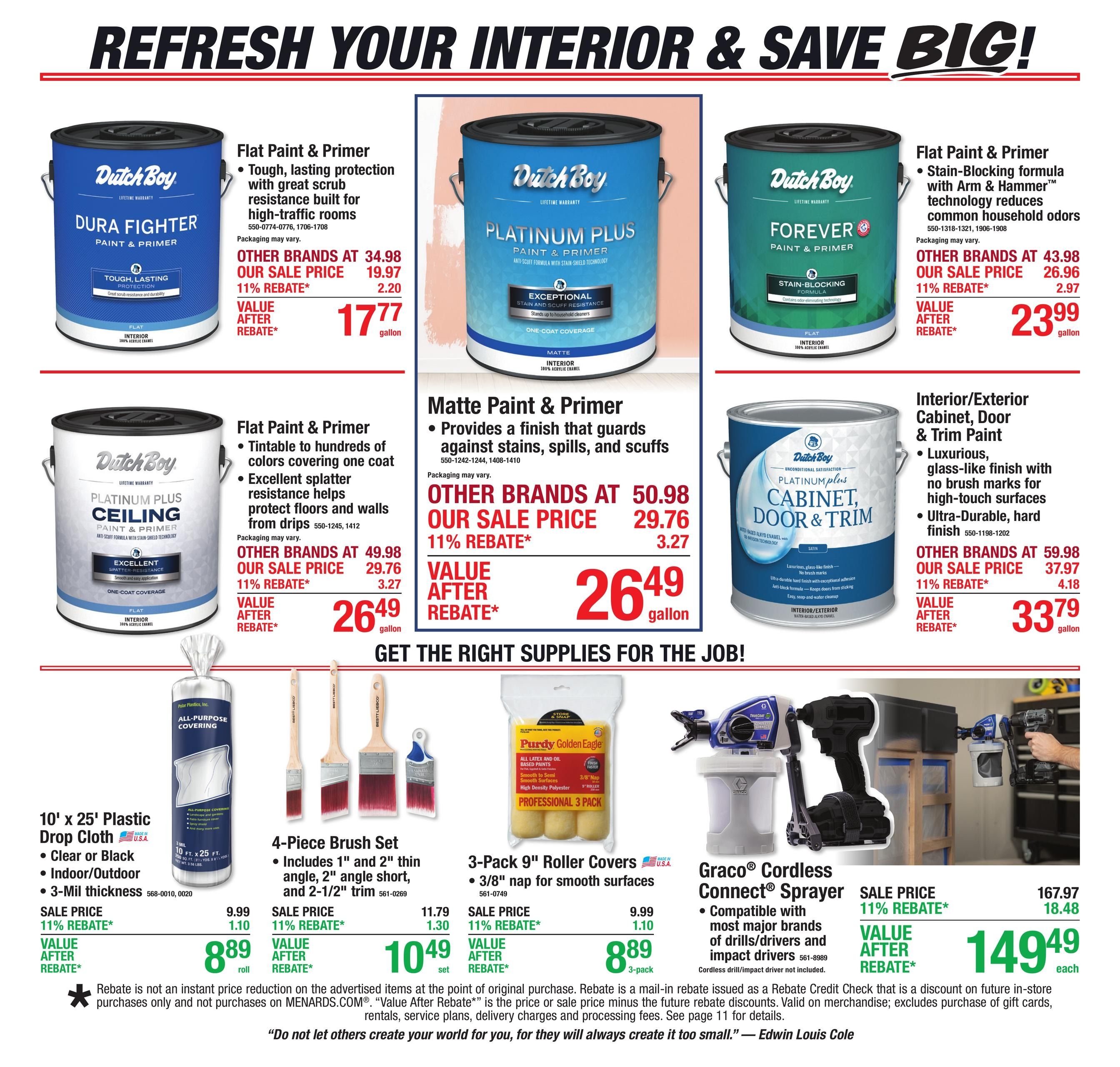 Menards (Grand Rapids Area, MI) 11% Rebate Sale Weekly Ad August 27 - September 7, 2026