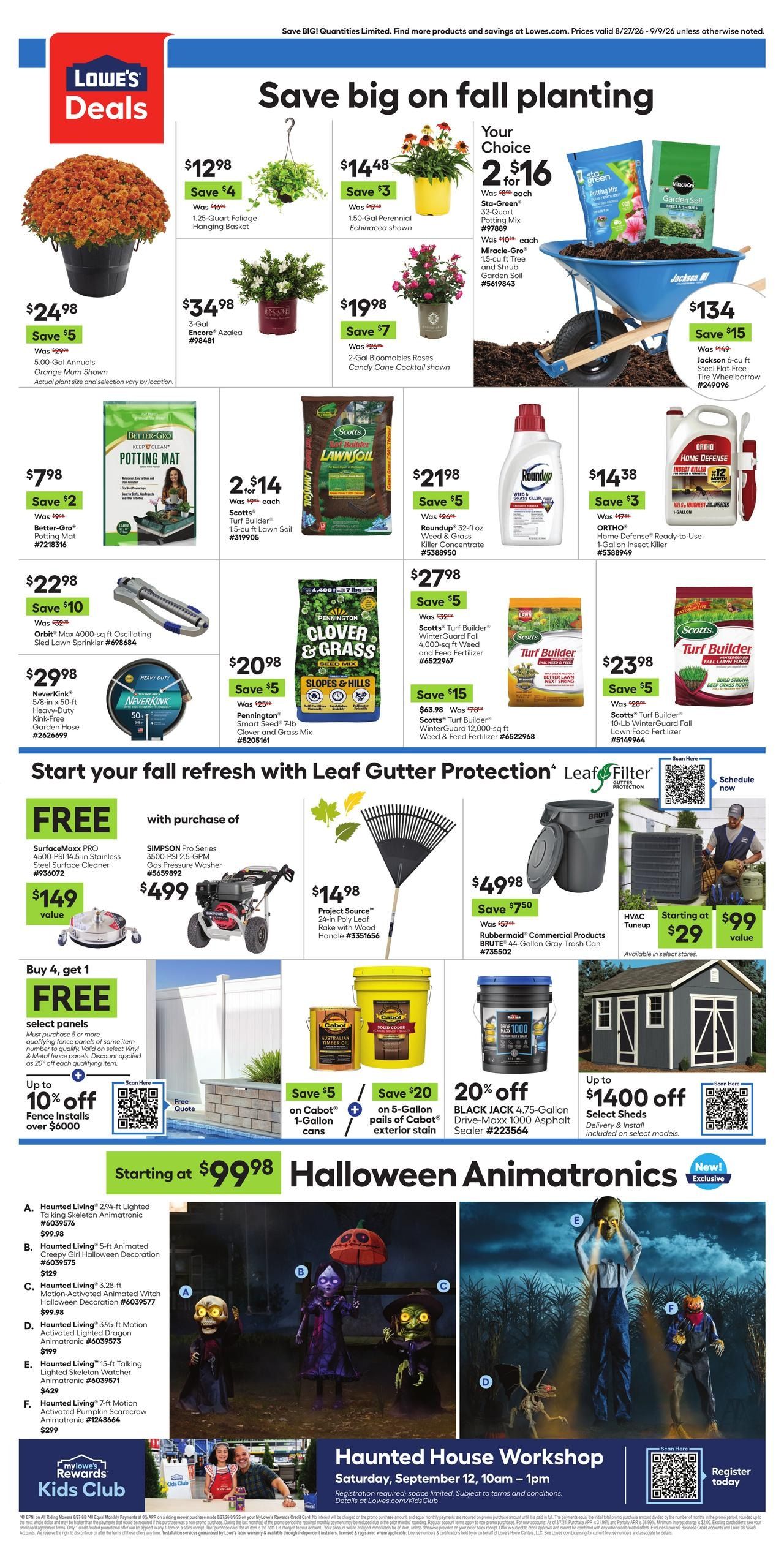 Lowe's (Burkesville-Smiths Grove Area, KY) Weekly Ad August 27 - September 9, 2026