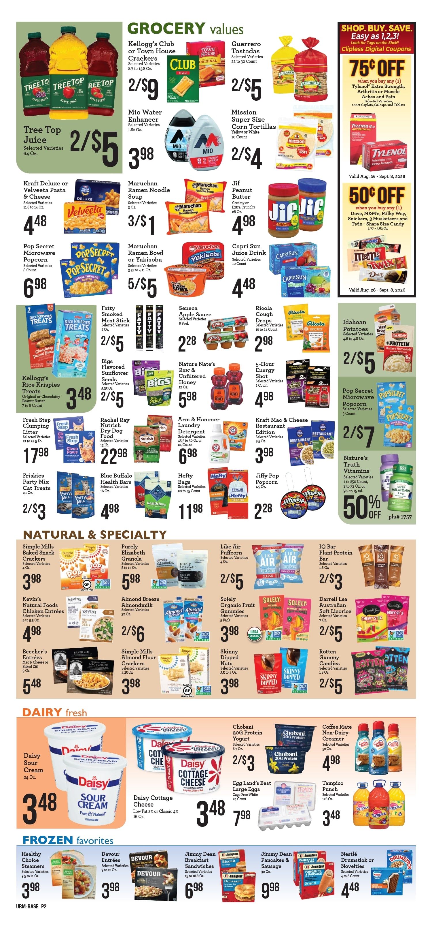 A & J Select Market Weekly Ad August 26 - September 1, 2026