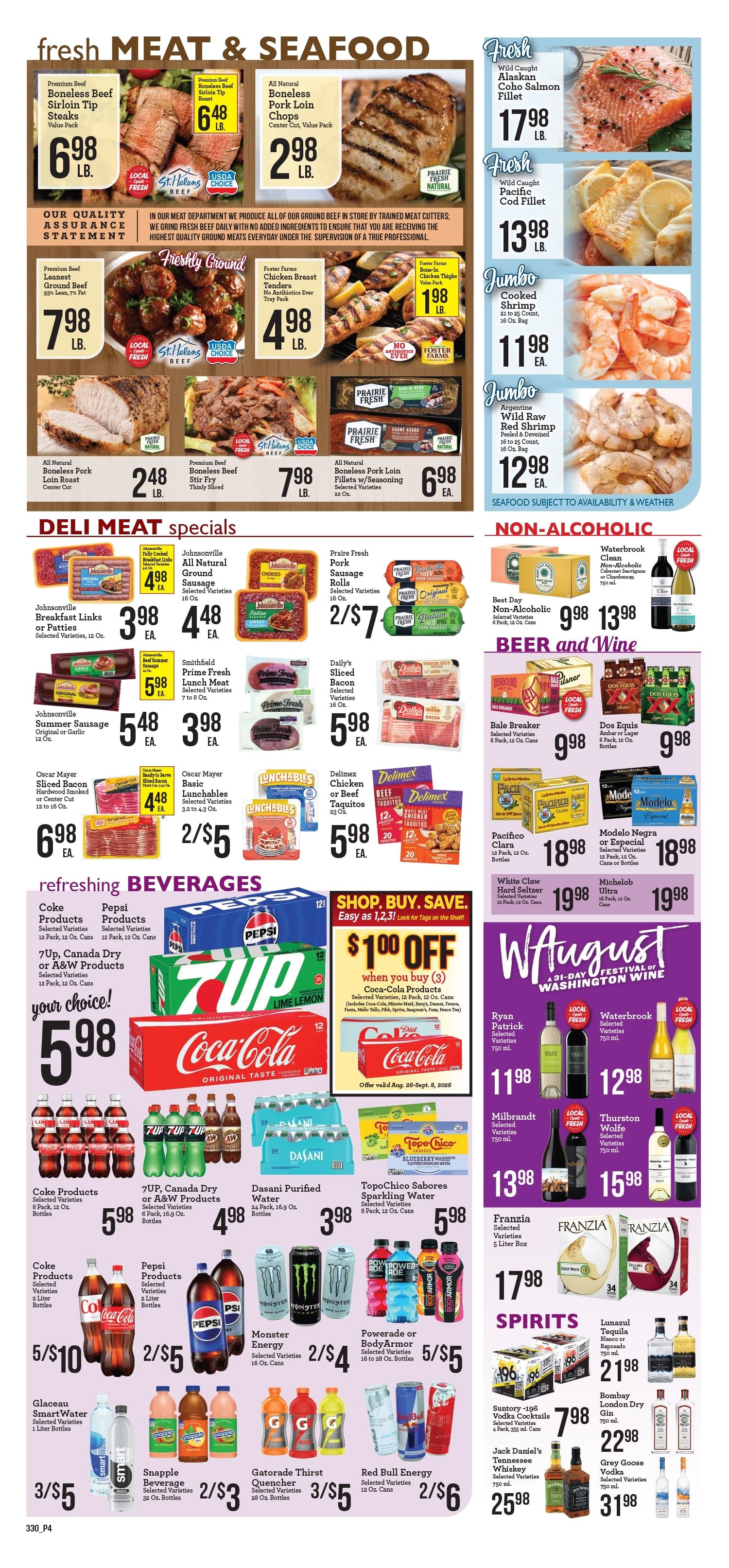 A & J Select Market Weekly Ad August 26 - September 1, 2026
