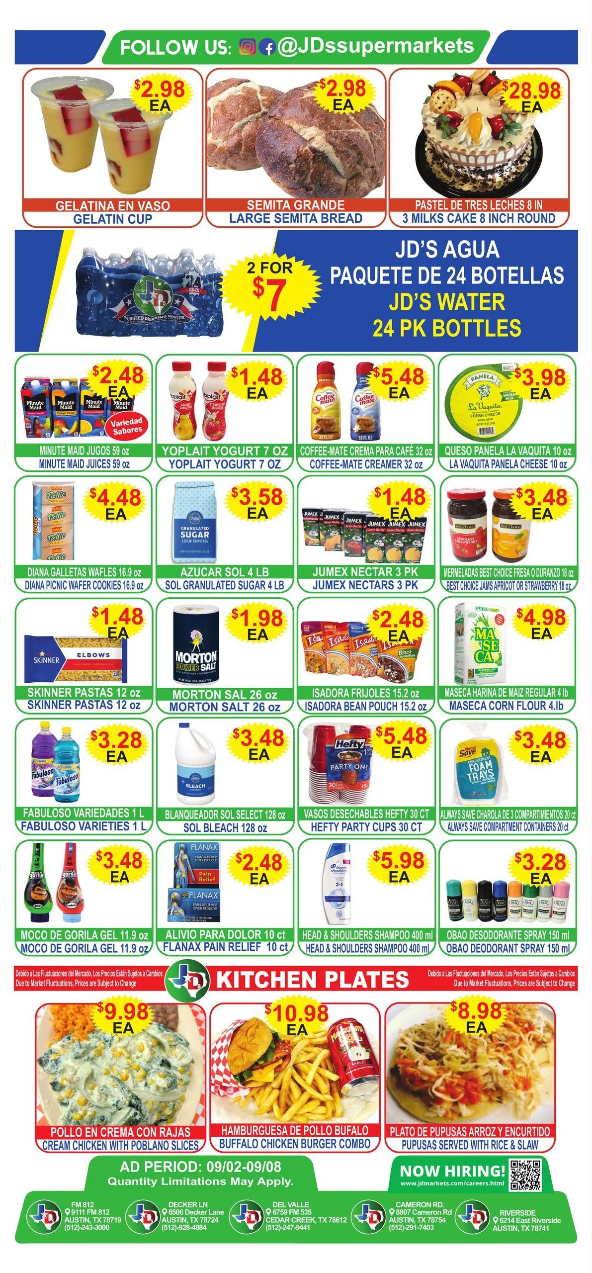 JD's Supermarket Weekly Ad September 2 - 8, 2026
