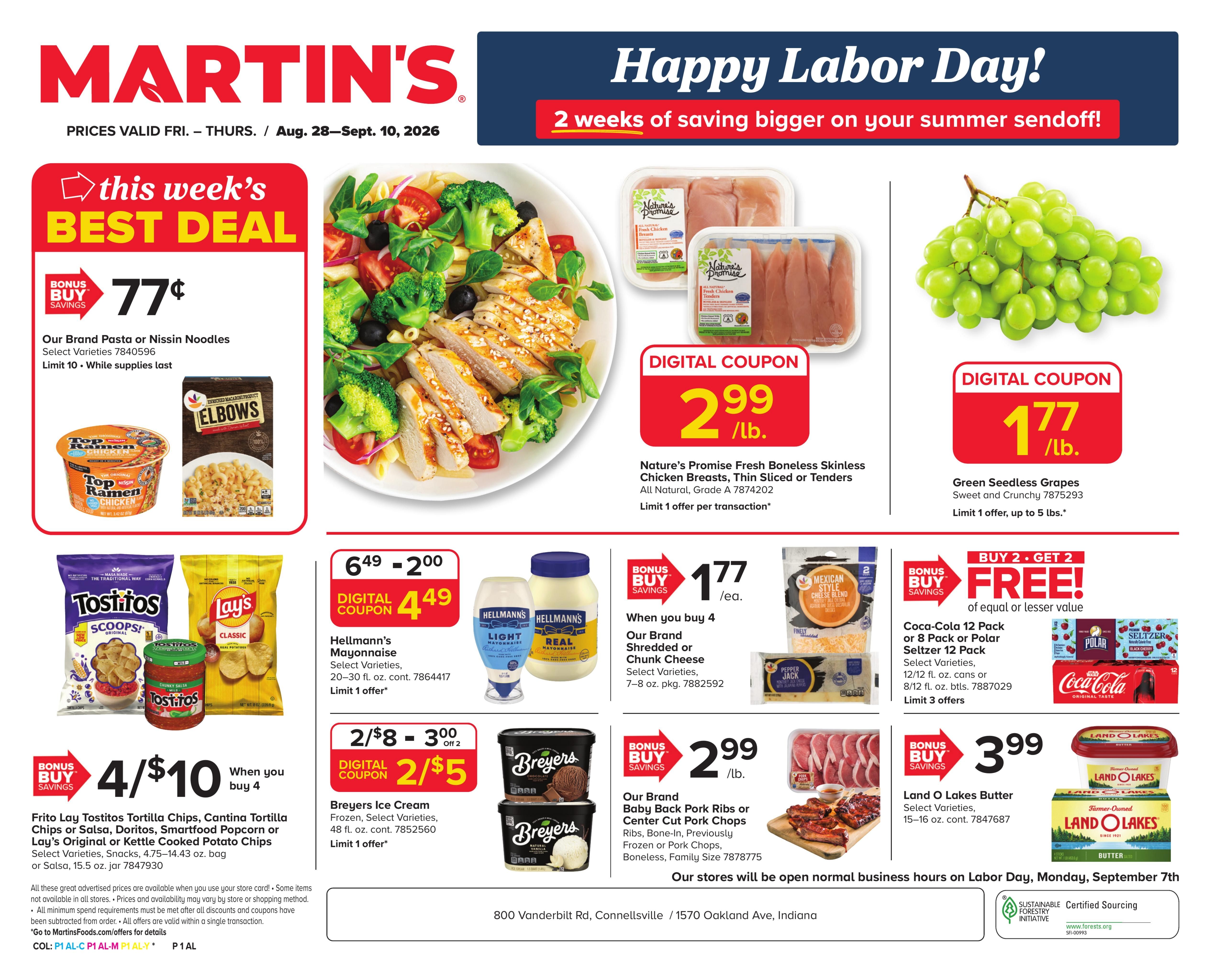 Martin's Food Market (Braddock Area, PA) Weekly Ad August 28 - September 10, 2026