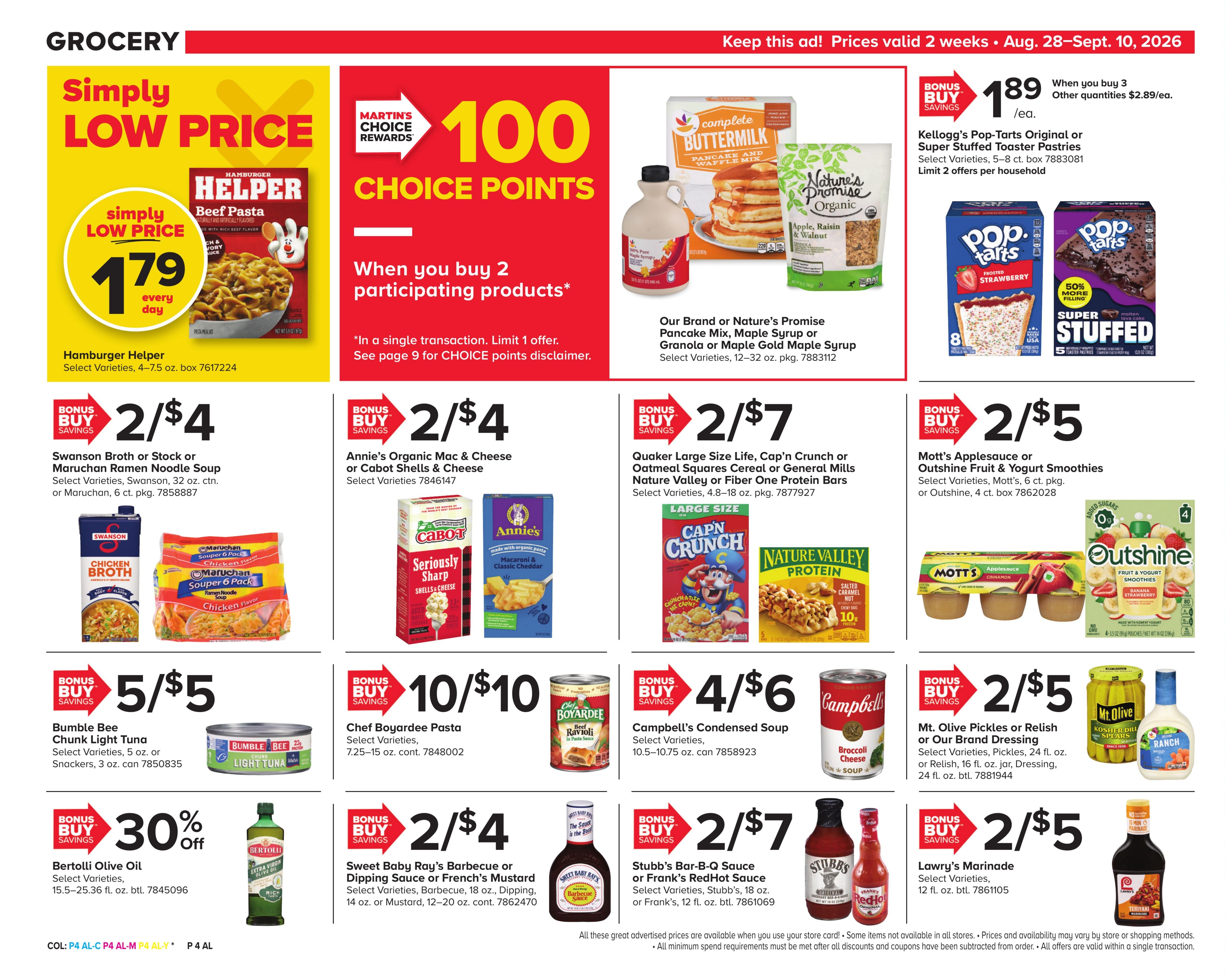Martin's Food Market (Winchester–Oakpark Area, VA) Weekly Ad August 28 - September 10, 2026