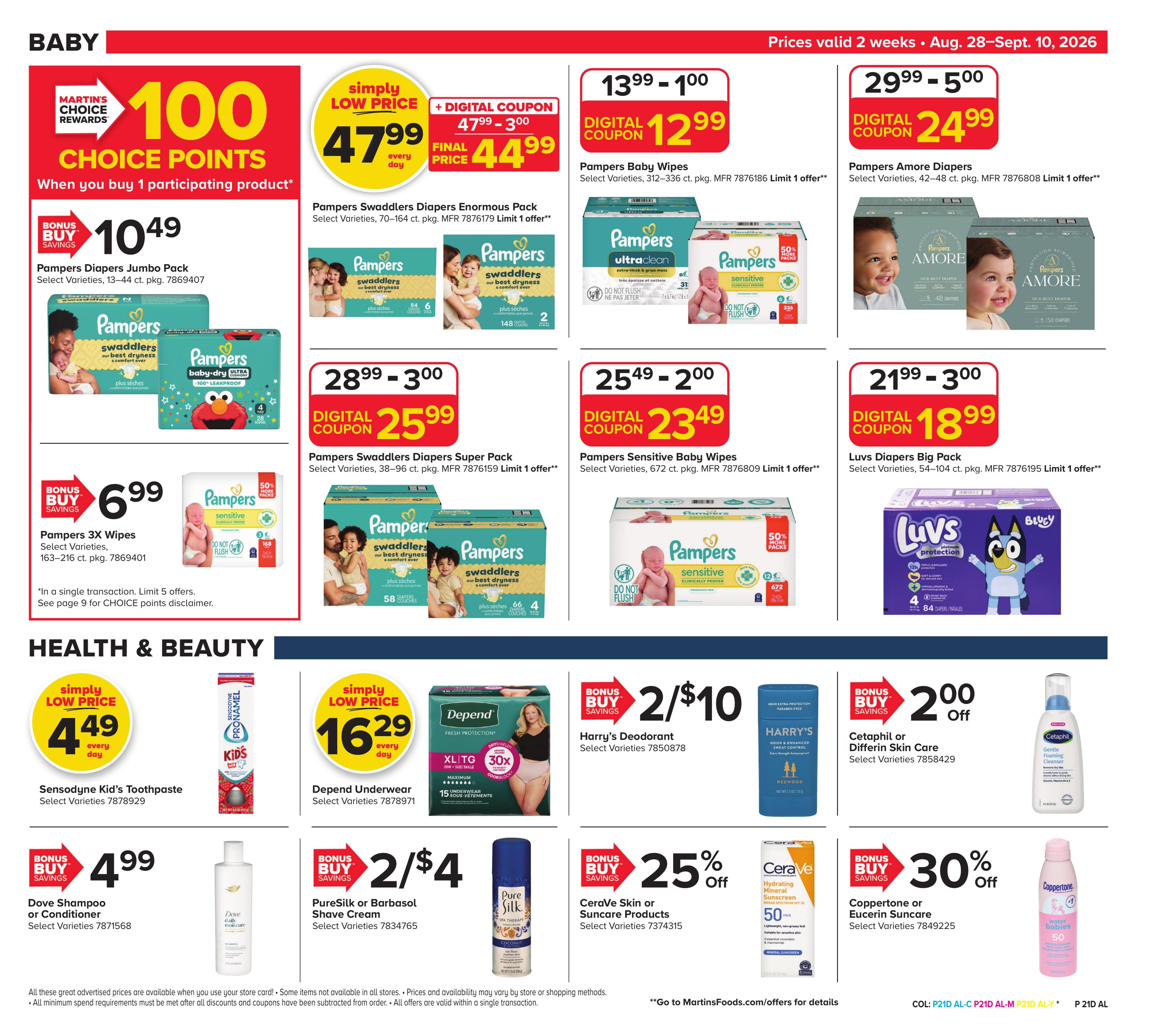 Martin's Food Market (Winchester–Oakpark Area, VA) Weekly Ad August 28 - September 10, 2026