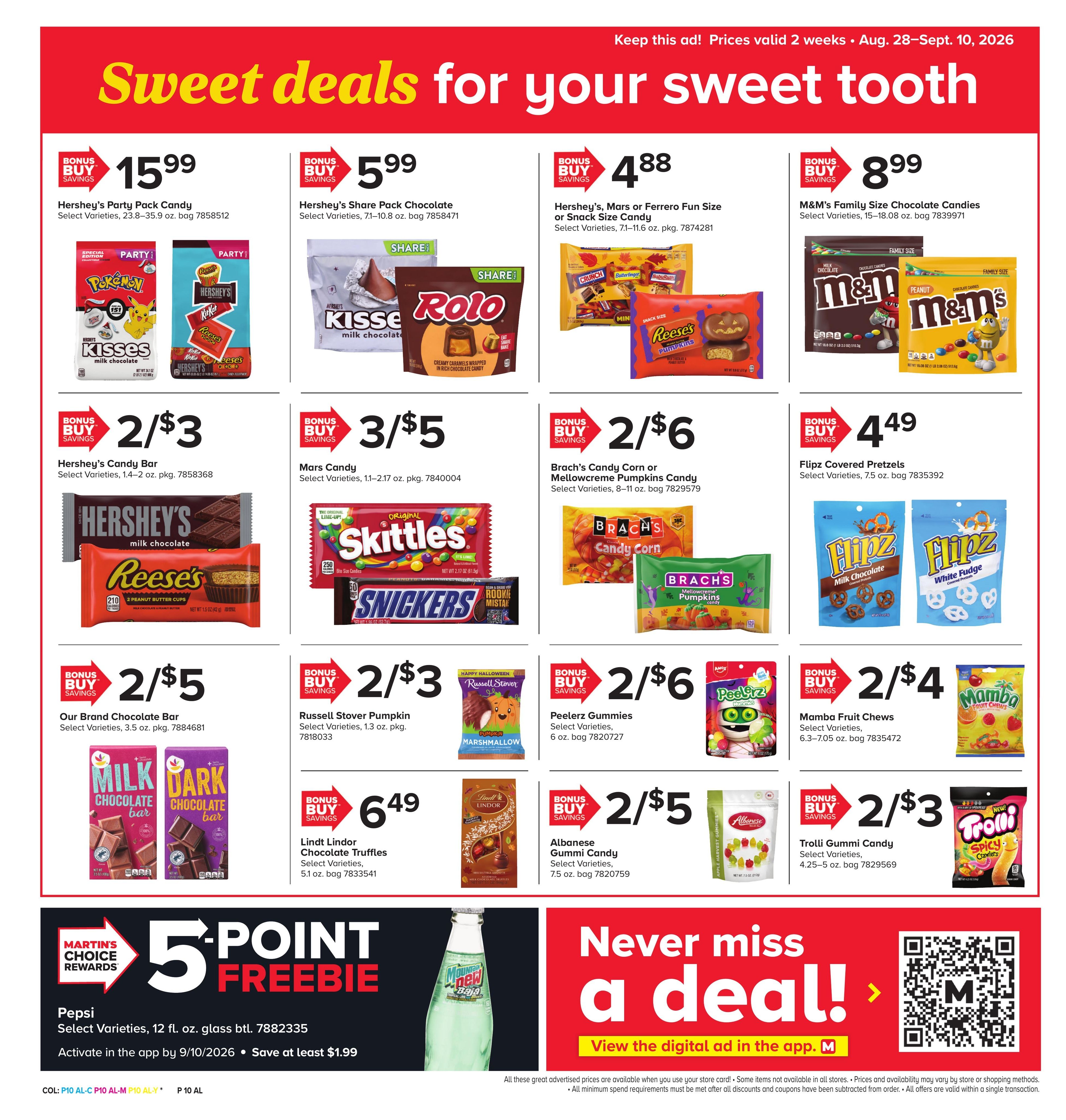 Martin's Food Market (Winchester–Oakpark Area, VA) Weekly Ad August 28 - September 10, 2026